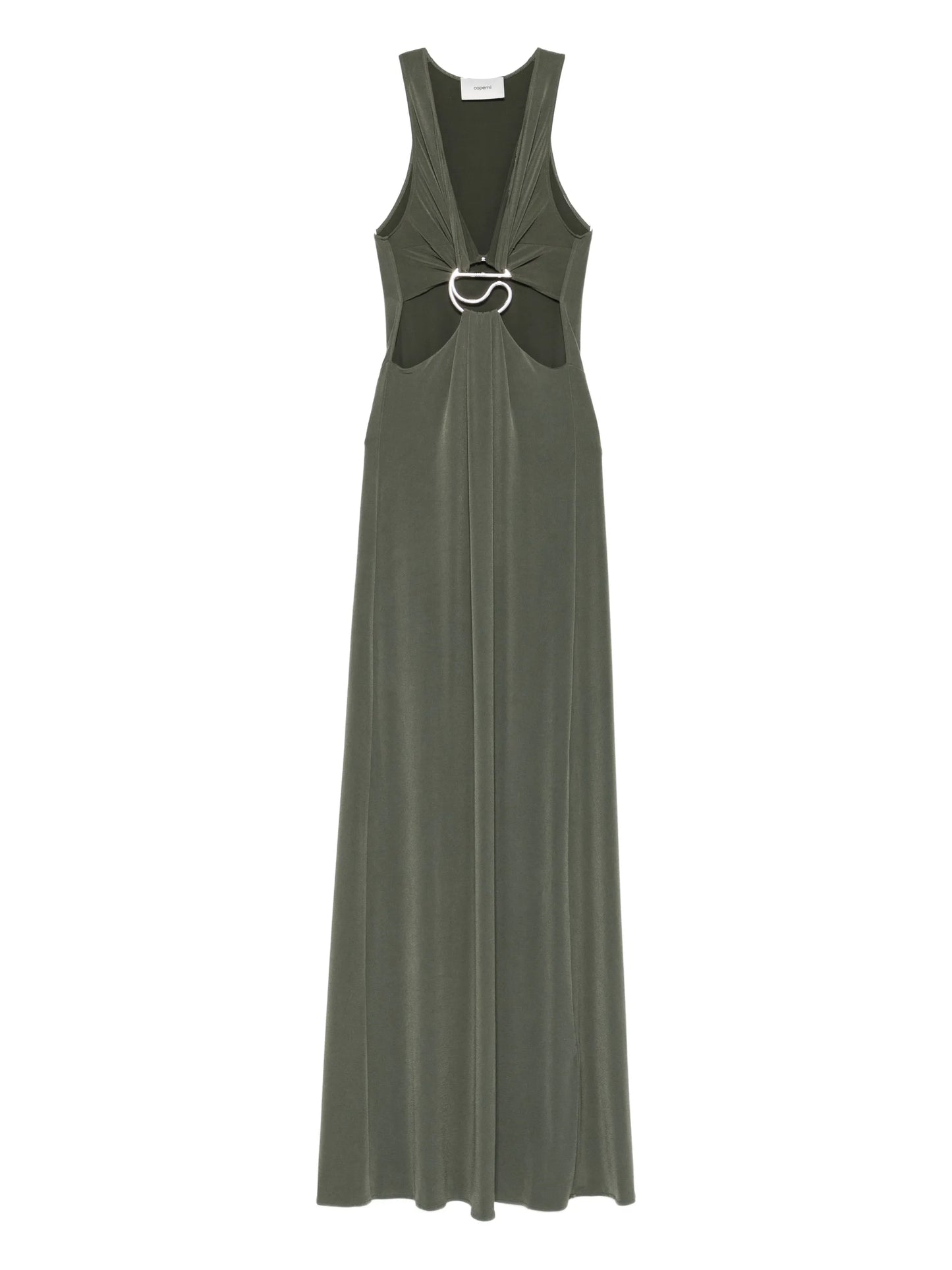COPERNI WOMEN Metal C-logo Cut Out Dress Green - MAISONDEFASHION.COM