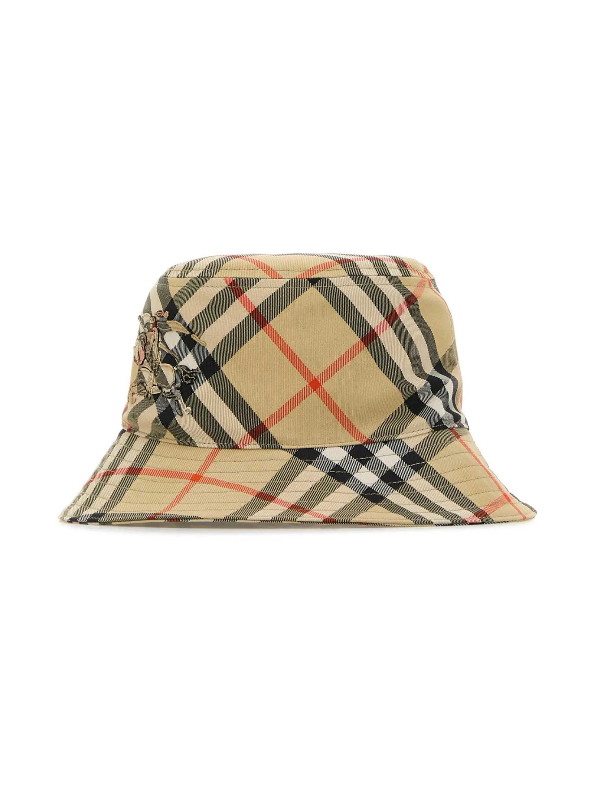 BURBERRY Check EKD Bucket Hat Sand – MAISONDEFASHION.COM