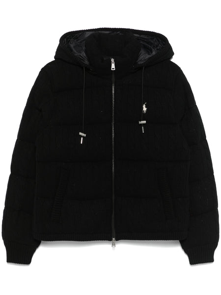 RALPH LAUREN WOMEN Pony Embroidered Insulated Jacket Black