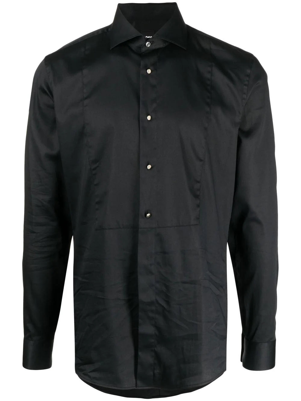 BOSS Slim-fit Dress Shirt Black - MAISONDEFASHION.COM