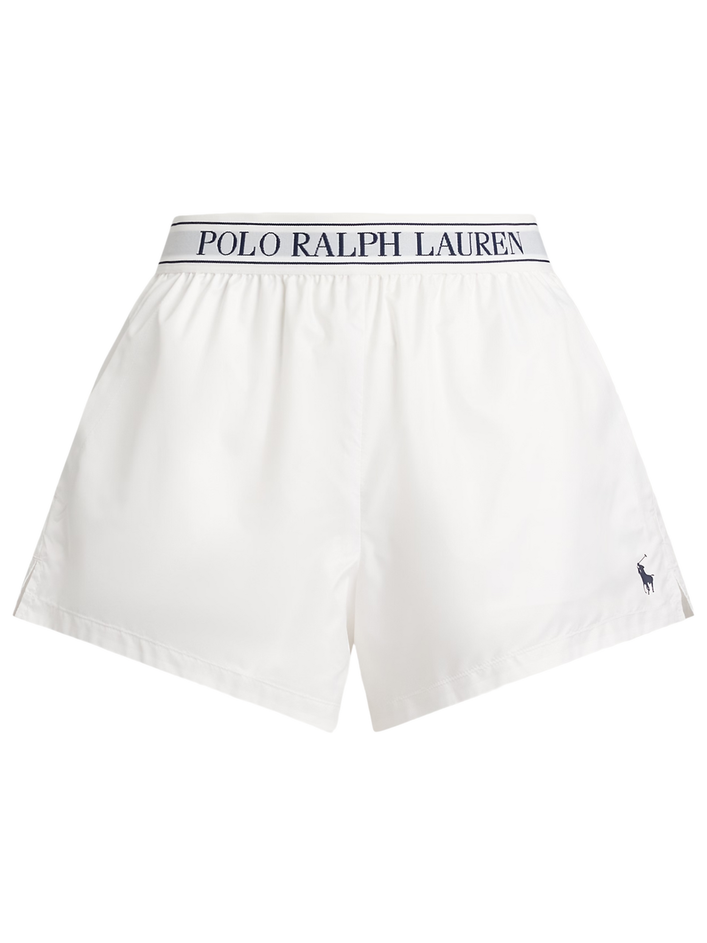 RALPH LAUREN WOMEN Logo-waistband Ripstop Short Ceramic White - MAISONDEFASHION.COM
