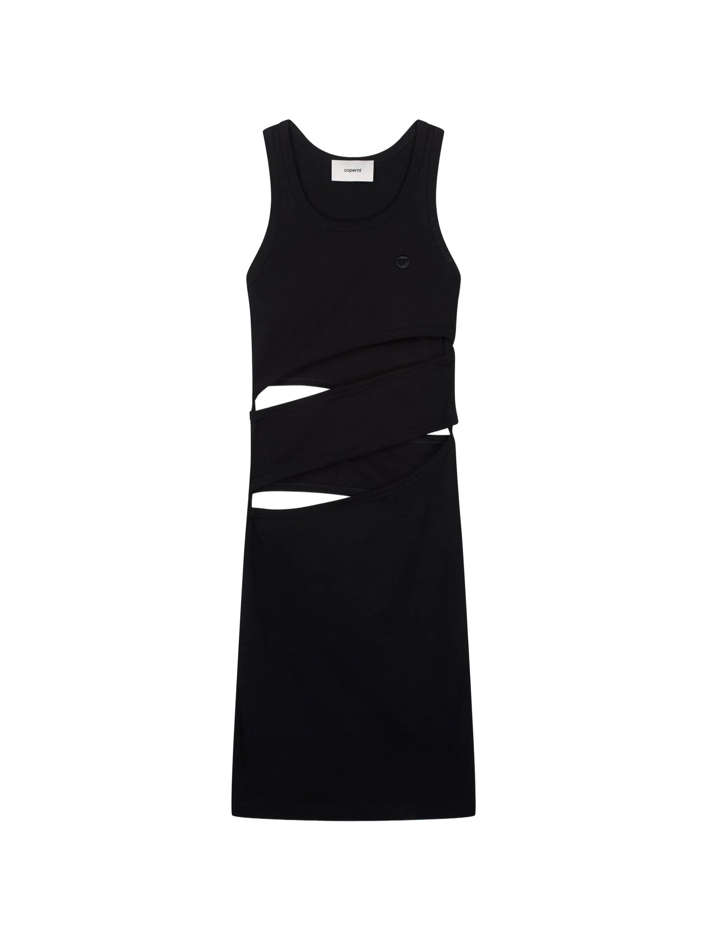 COPERNI WOMEN Spiral Tank Dress Black - MAISONDEFASHION.COM