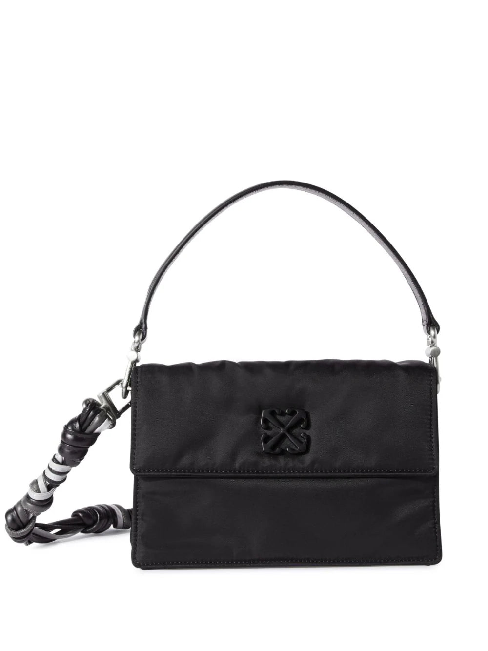 OFF WHITE Soft Shell Jitney 1.4 Shoulder Bag Black MAISONDEFASHION.COM