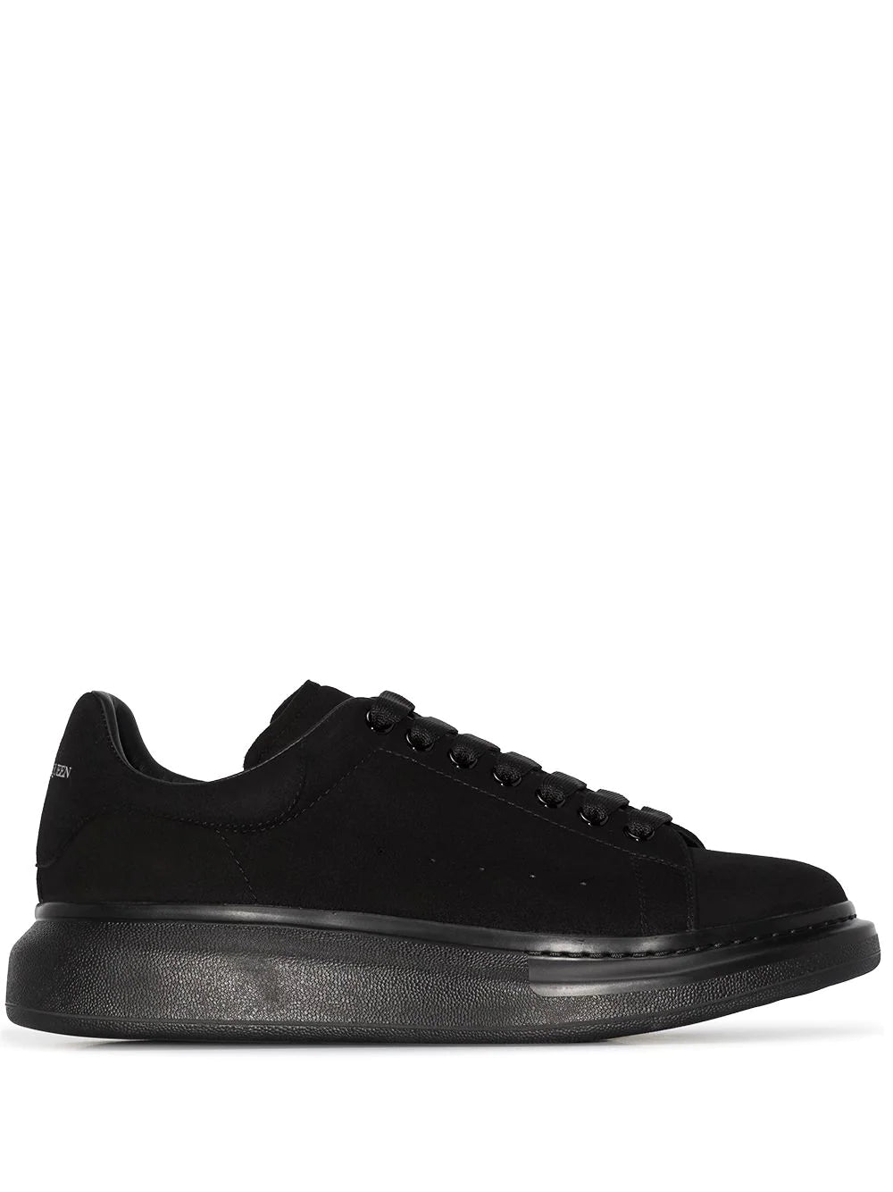 ALEXANDER MCQUEEN Tonal Suede Oversized Sole Sneakers Black/Black - MAISONDEFASHION.COM