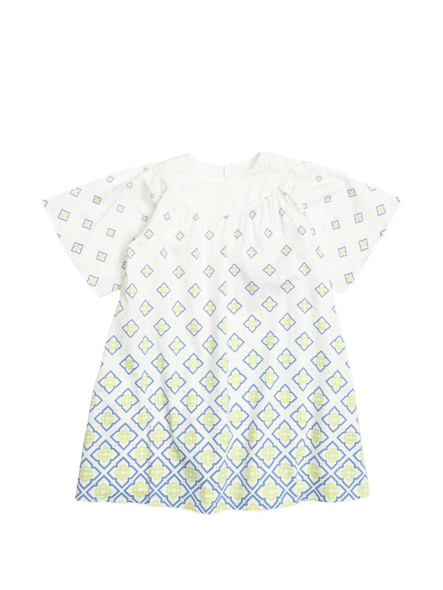 CASABLANCA KIDS Girls Degrade Monogram Dress White - MAISONDEFASHION.COM