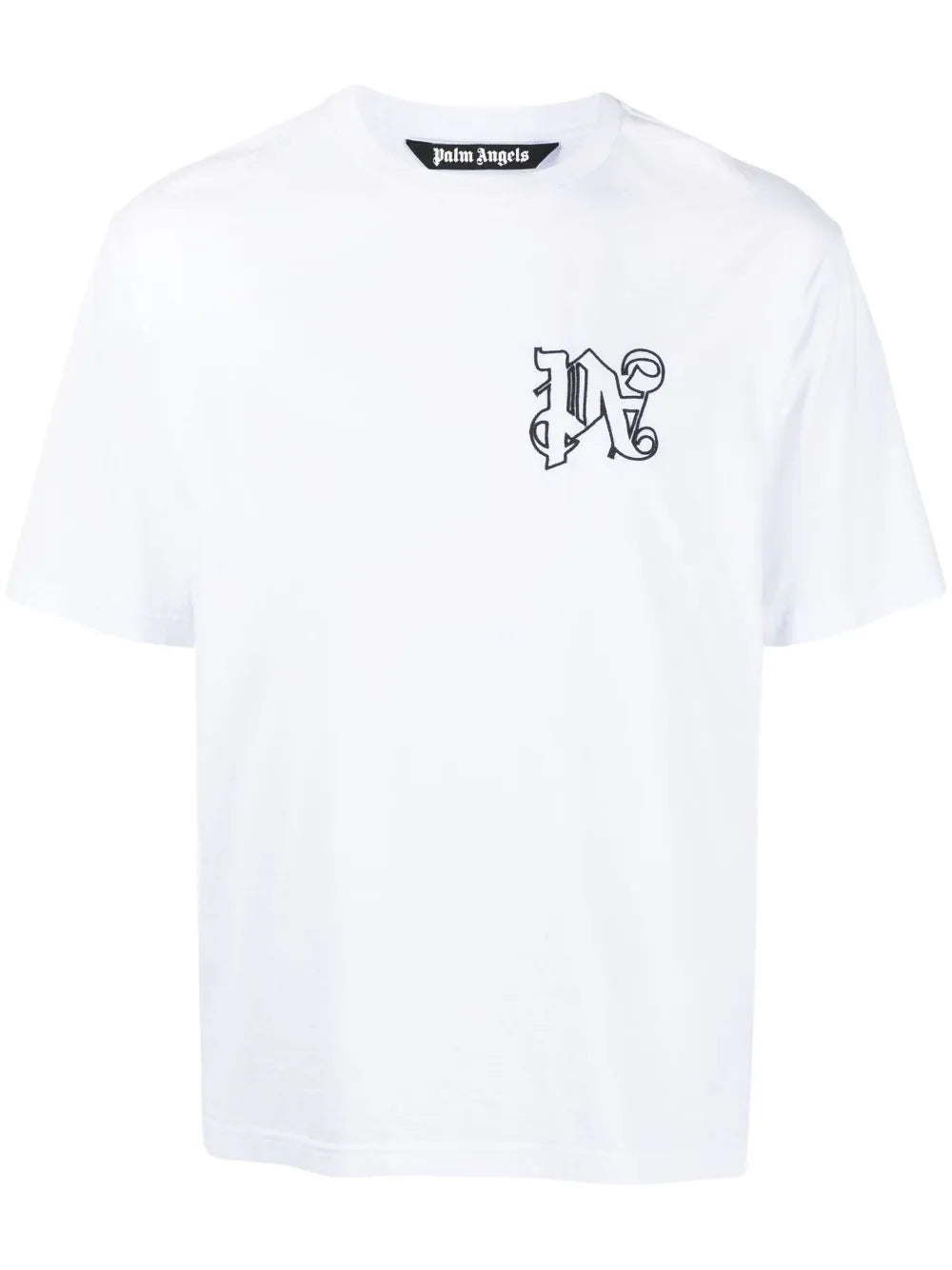 PALM ANGELS MEN Pa Monogram Regular T-Shirt White/Black - MAISONDEFASHION.COM