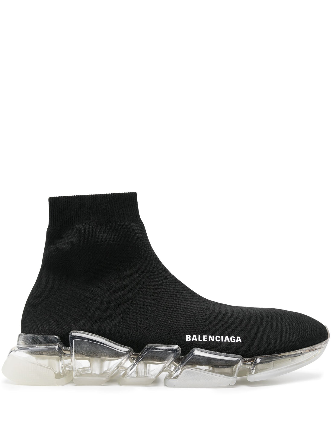 BALENCIAGA Speed 2.0 LT Knit Sneakers Black/Transparent