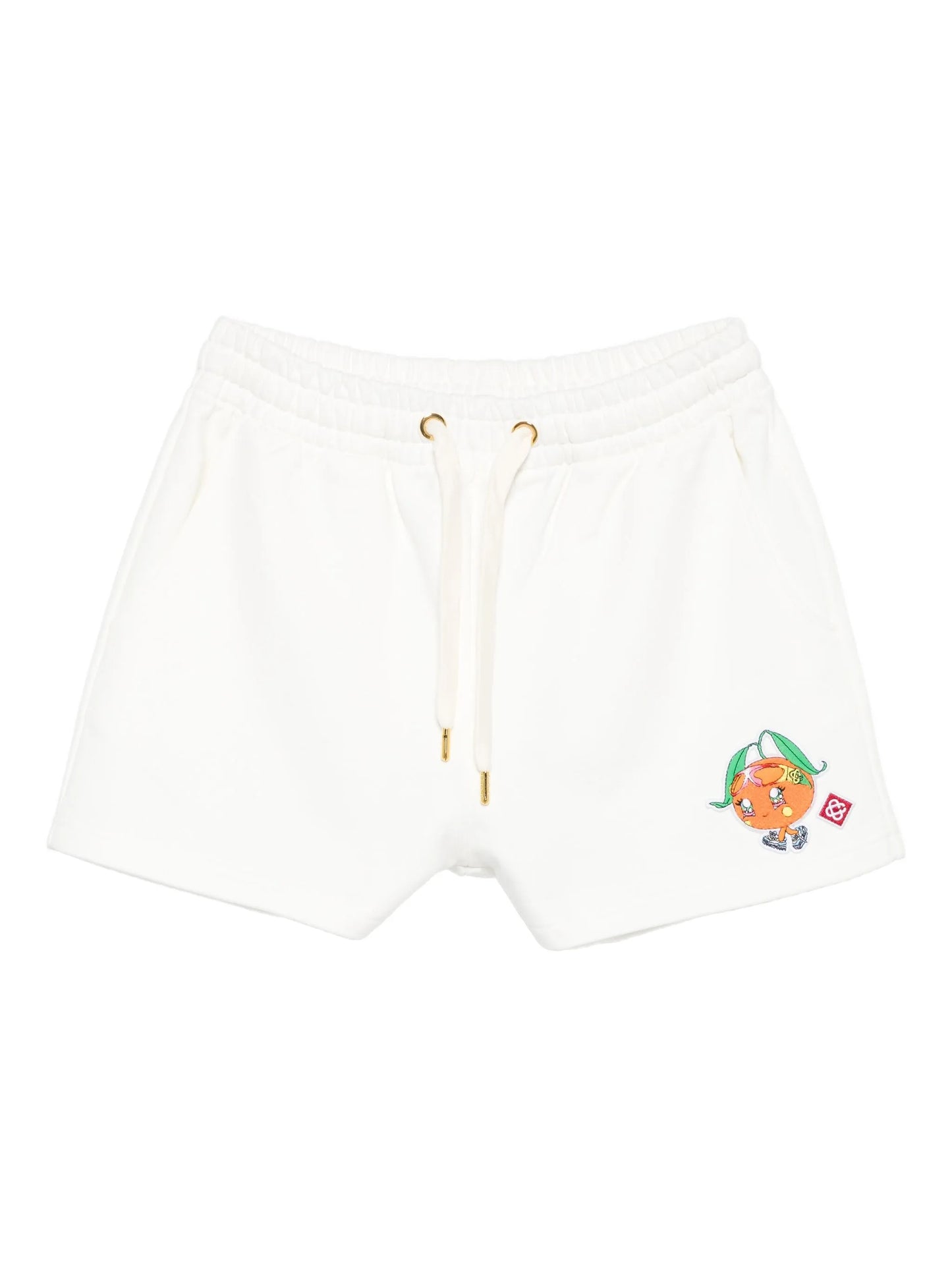 CASABLANCA WOMEN Orange Mascot Sweatshorts Off-White CASABLANCA WOMEN Orange Mascot Sweatshorts Off-White