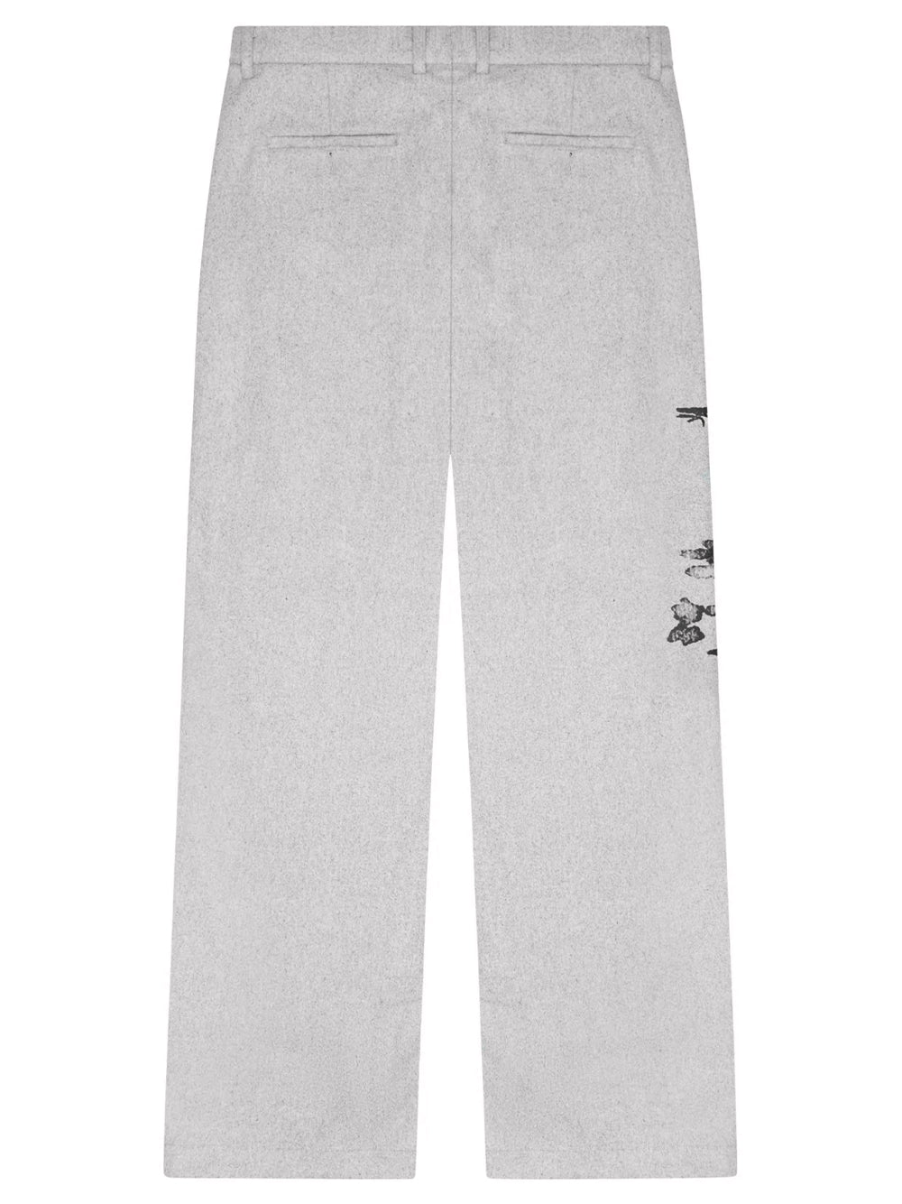 KIDSUPER Heavyweight Wool & Polyester-Blend Melton Trousers Grey - MAISONDEFASHION.COM