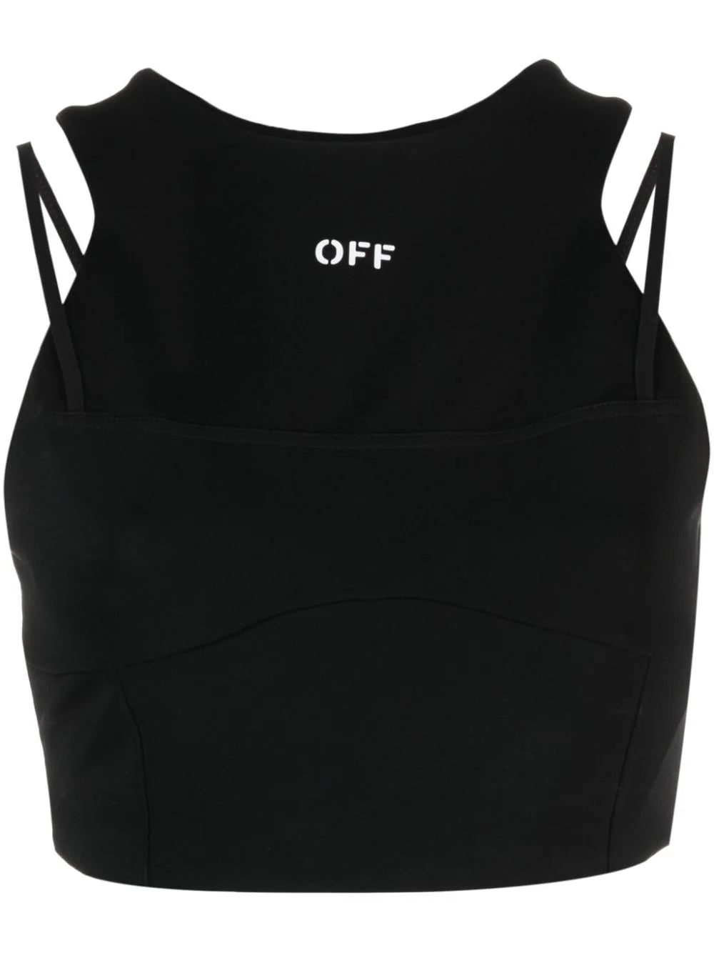 OFF-WHITE WOMEN Laceup Harness Bra Black/White - MAISONDEFASHION.COM