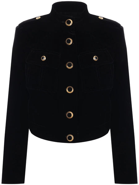 ダウンジャケット・コート TOM FORD WOMEN Velvet Cropped Jacket Black TOM FORD WOMEN Velvet Cropped Jacket Black – MAISONDEFASHION.COM