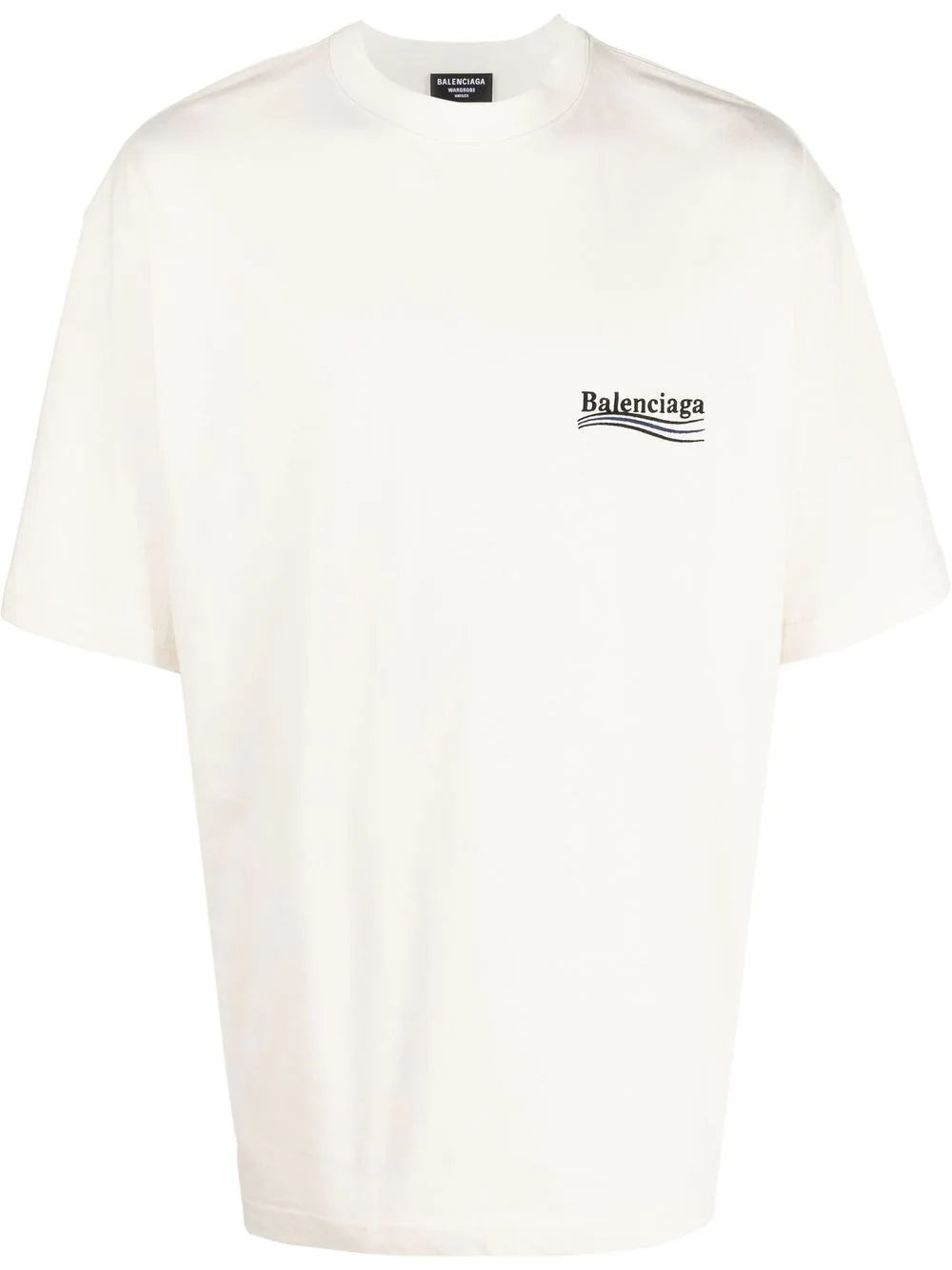 BALENCIAGA UNISEX Political Campaign T-shirt Dirty White - MAISONDEFASHION.COM