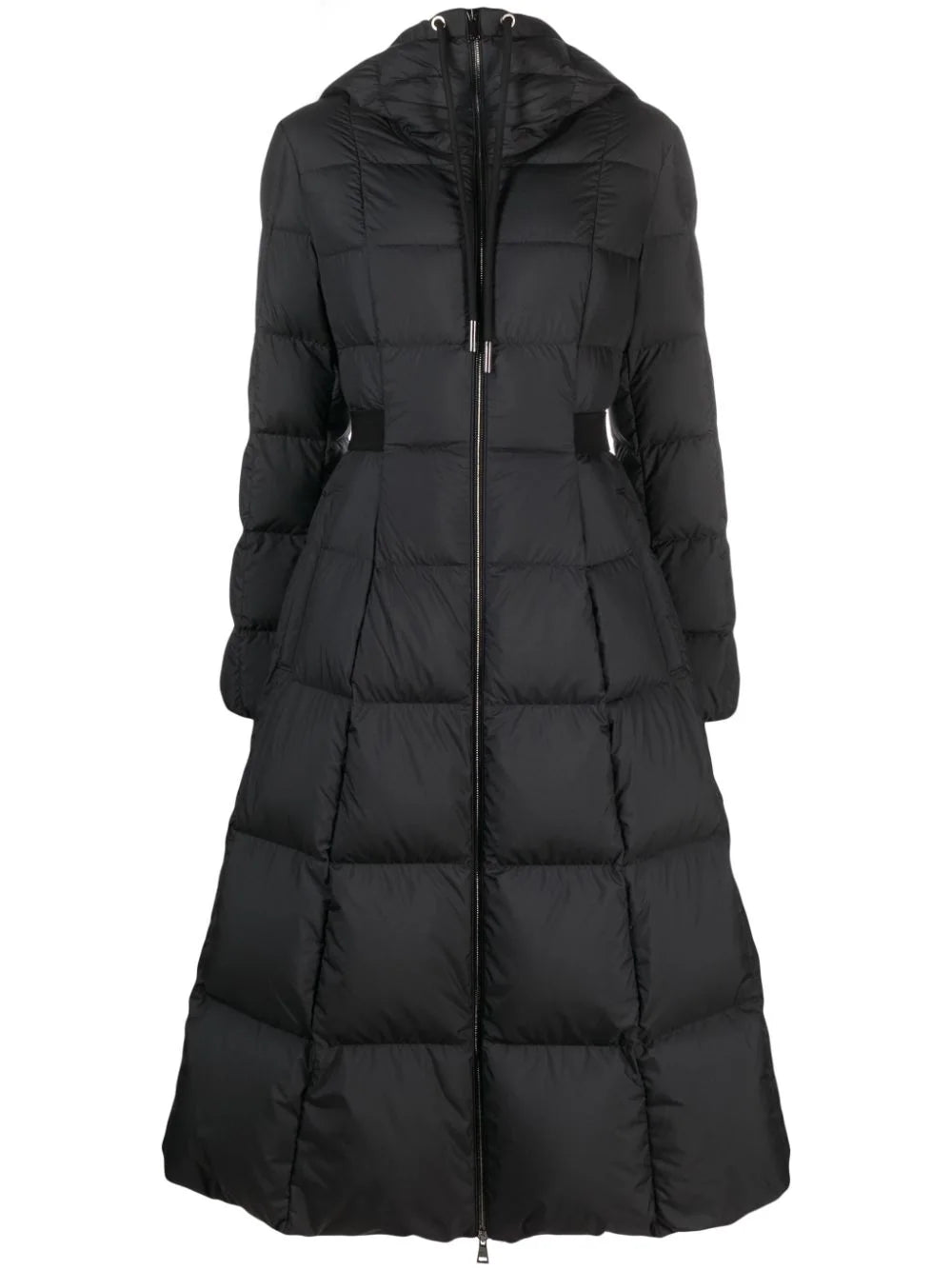 MONCLER WOMEN Faucon Long Coat Black - MAISONDEFASHION.COM