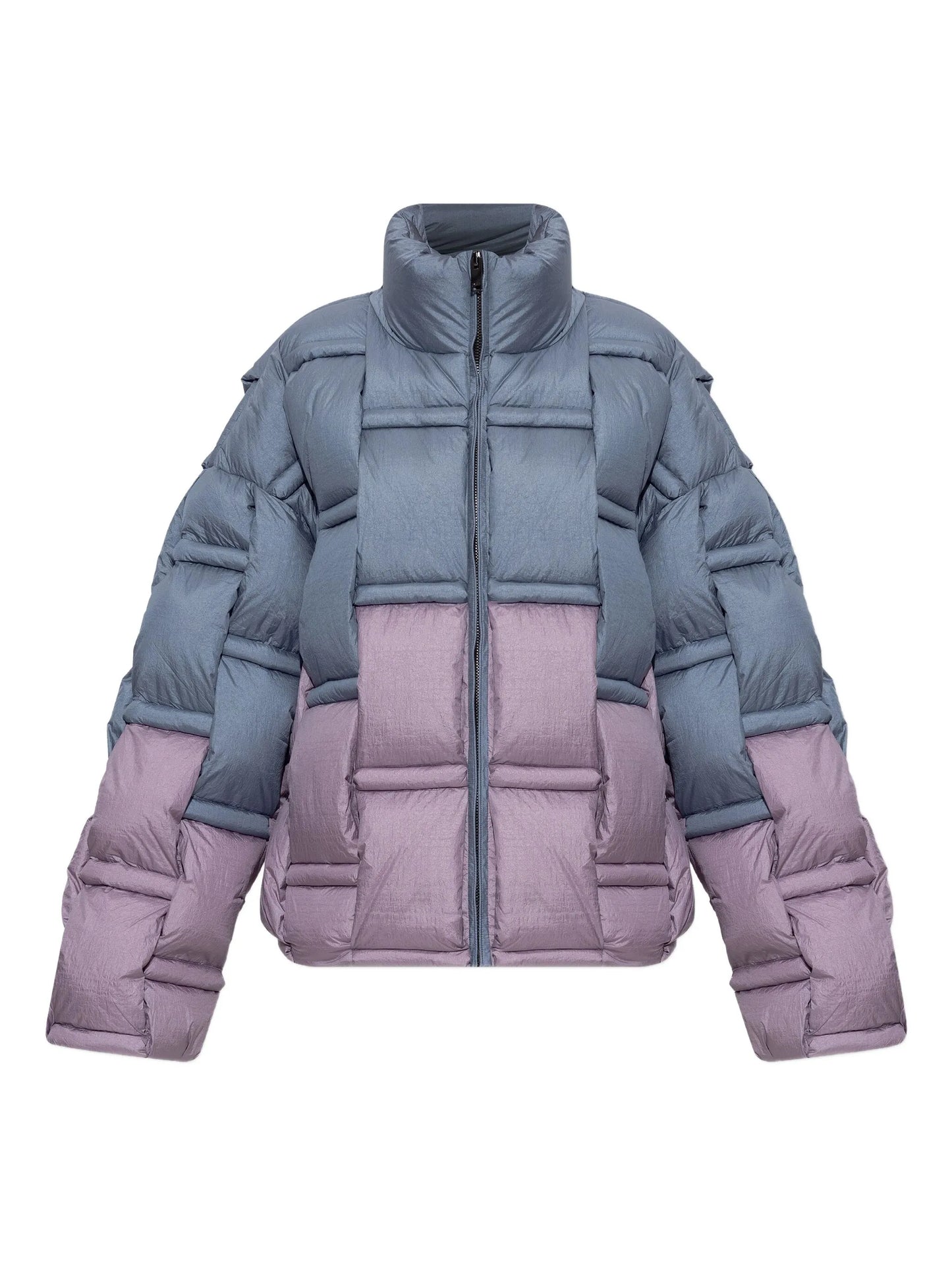 RAXXY WOMEN Two-toned Puffer Jacket Metallic Blue Powder Pink - MAISONDEFASHION.COM
