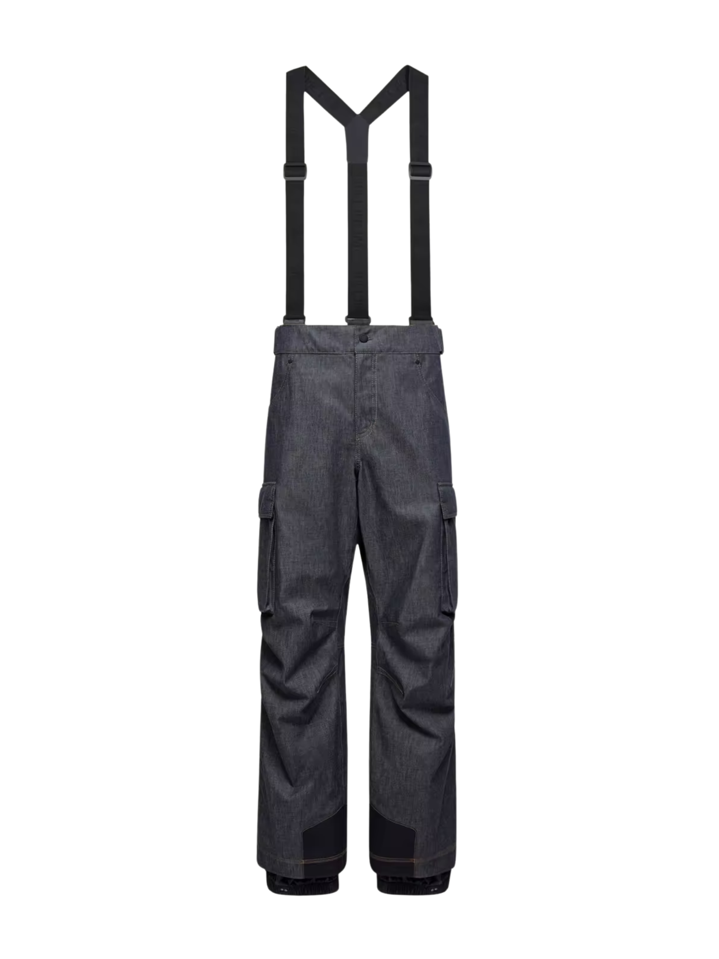 MONCLER GRENOBLE Padded Denim Ski Pants Dark Grey - MAISONDEFASHION.COM