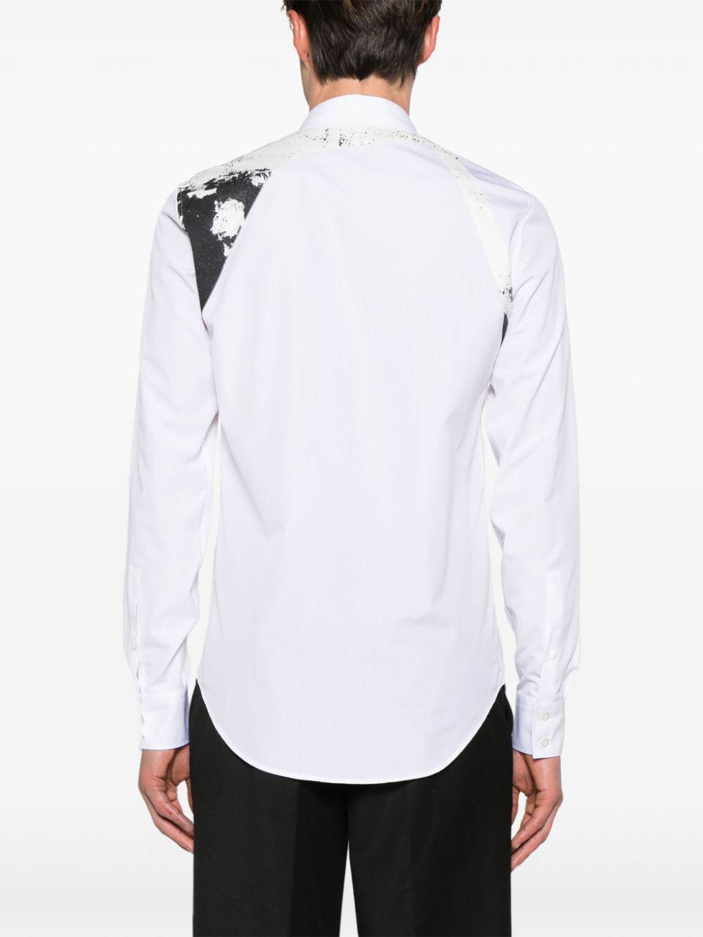 ALEXANDER MCQUEEN Strap Harness Shirt Optical White/Black