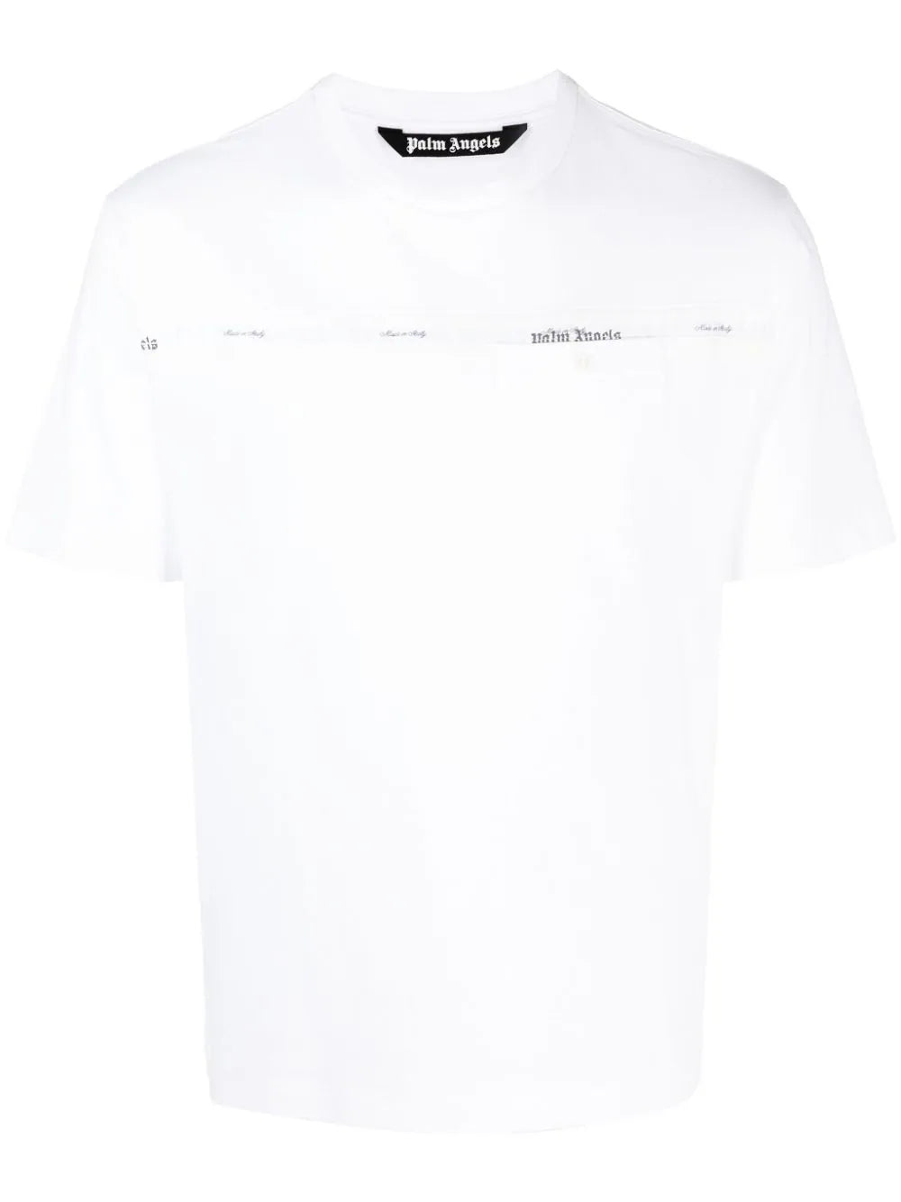 PALM ANGELS MEN Db Sartorial Tape Pocket T-Shirt White - MAISONDEFASHION.COM