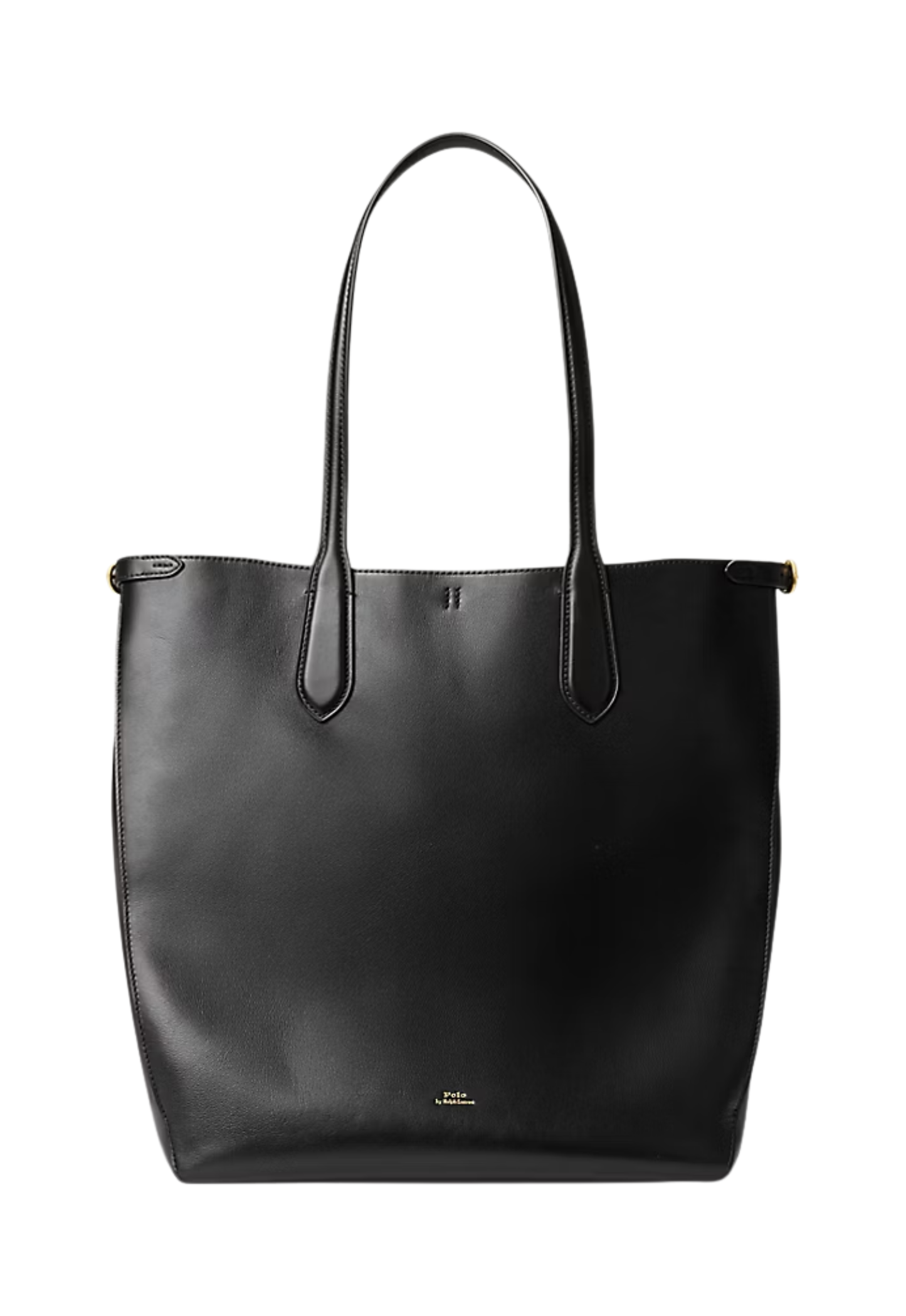 RALPH LAUREN WOMENS Bellport Leather North-South Tote Black - MAISONDEFASHION.COM