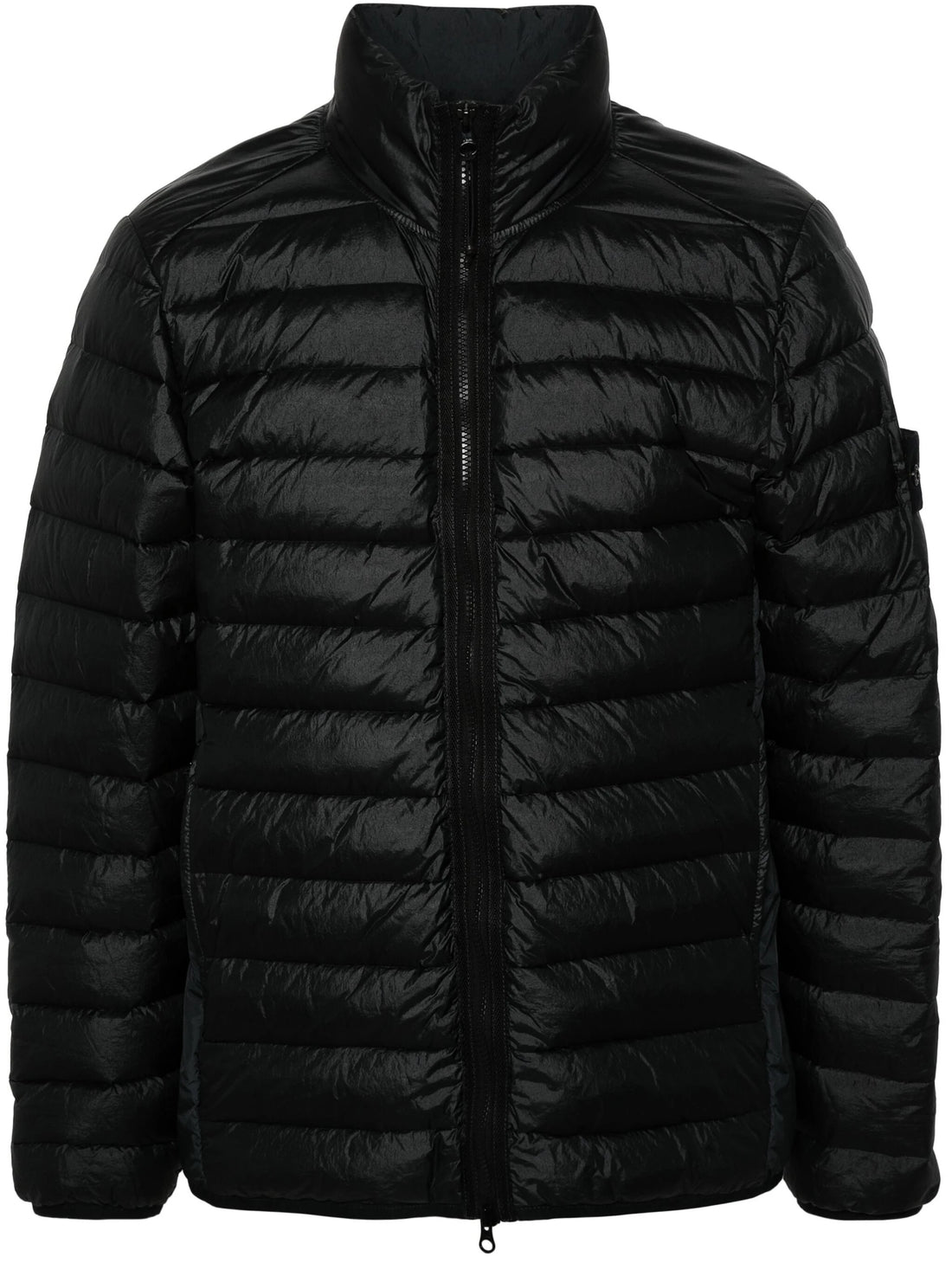 STONE ISLAND Compass Badge Padded Jacket Black MAISONDEFASHION.COM