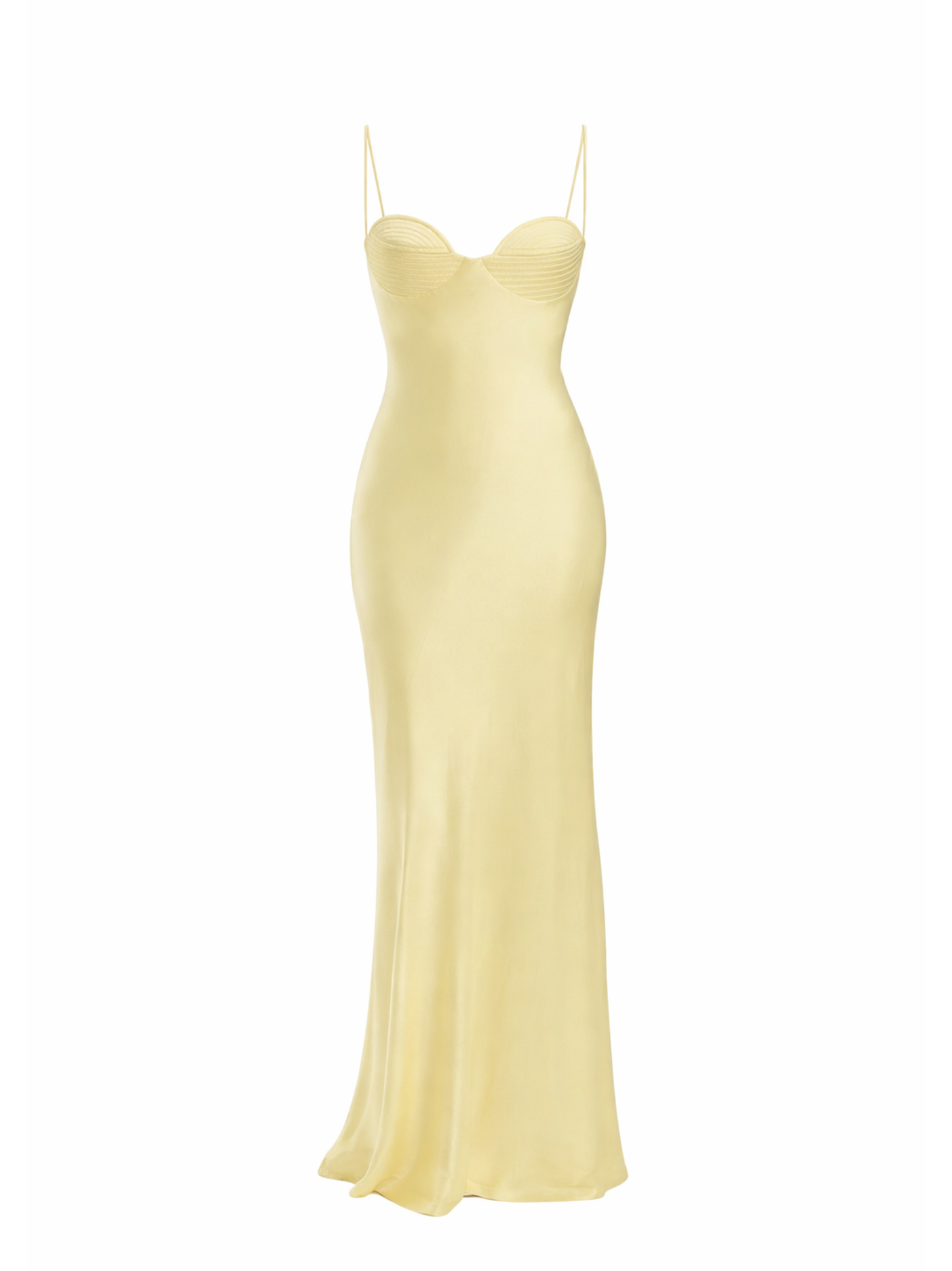 BARDOT WOMEN Devin Satin Maxi Dress Lemon Yellow - MAISONDEFASHION.COM