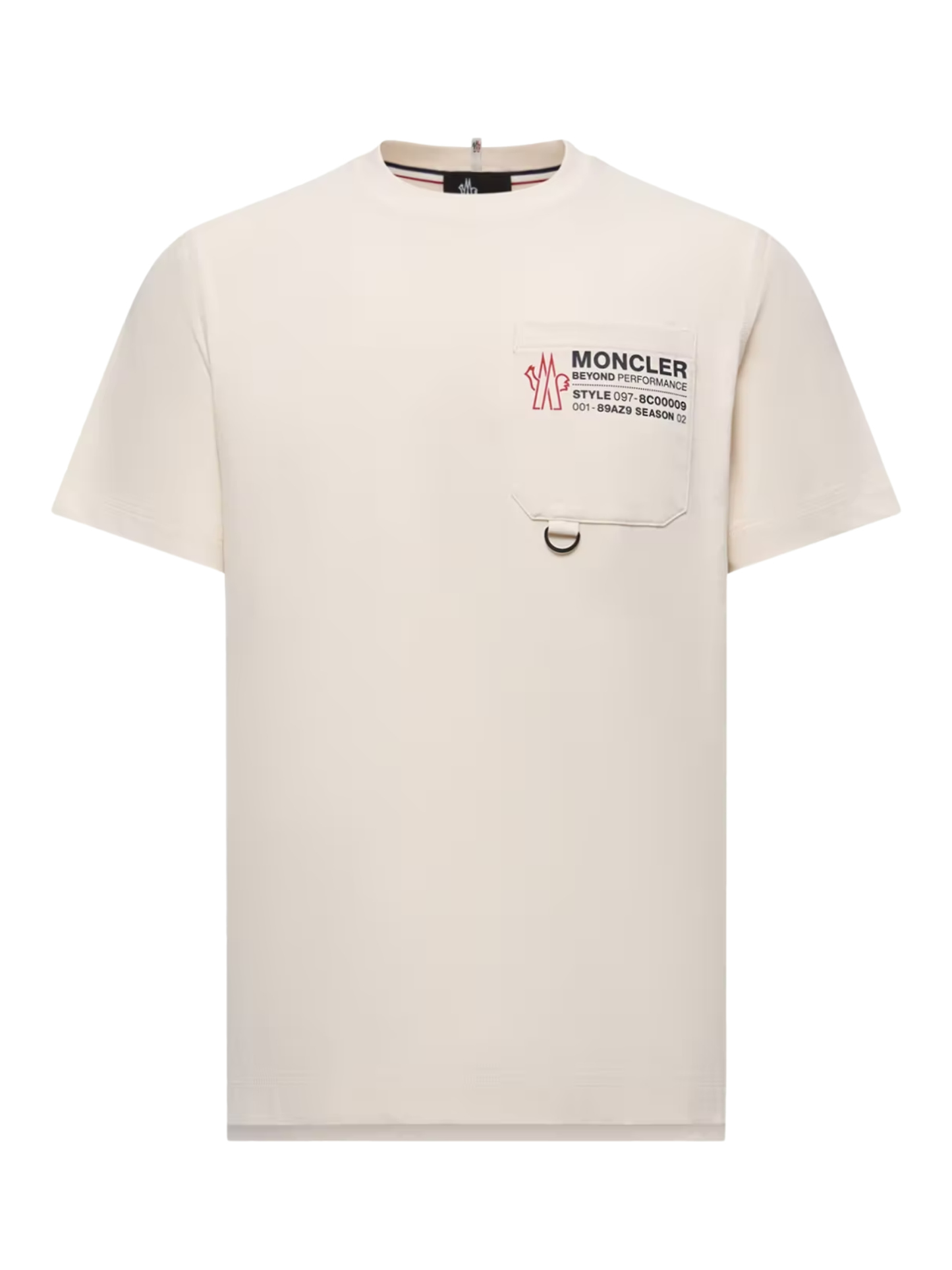 MONCLER GRENOBLE Embossed Logo Cotton T-Shirt White - MAISONDEFASHION.COM