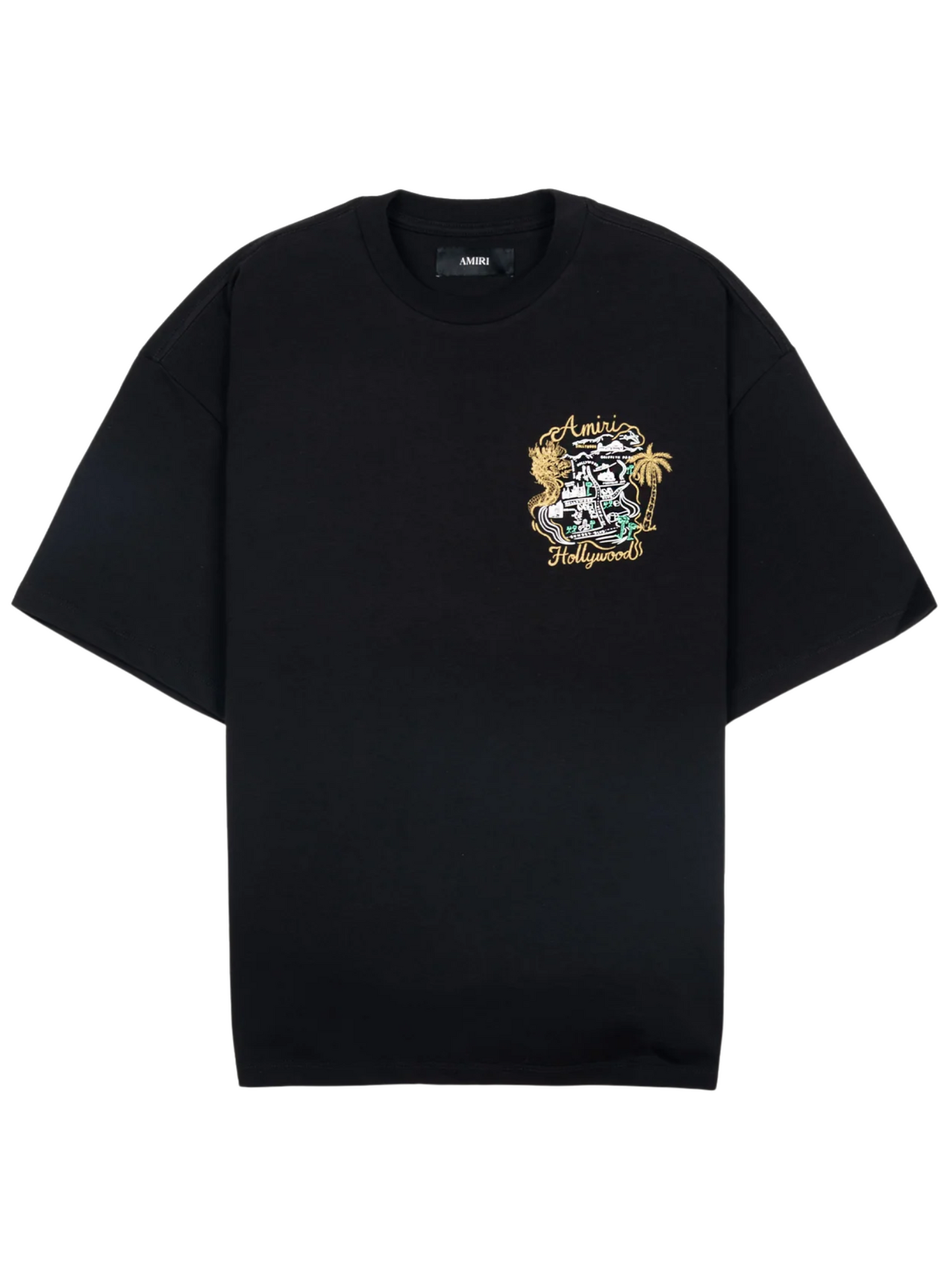 AMIRI Hollywood Oversized T-shirt Black - MAISONDEFASHION.COM