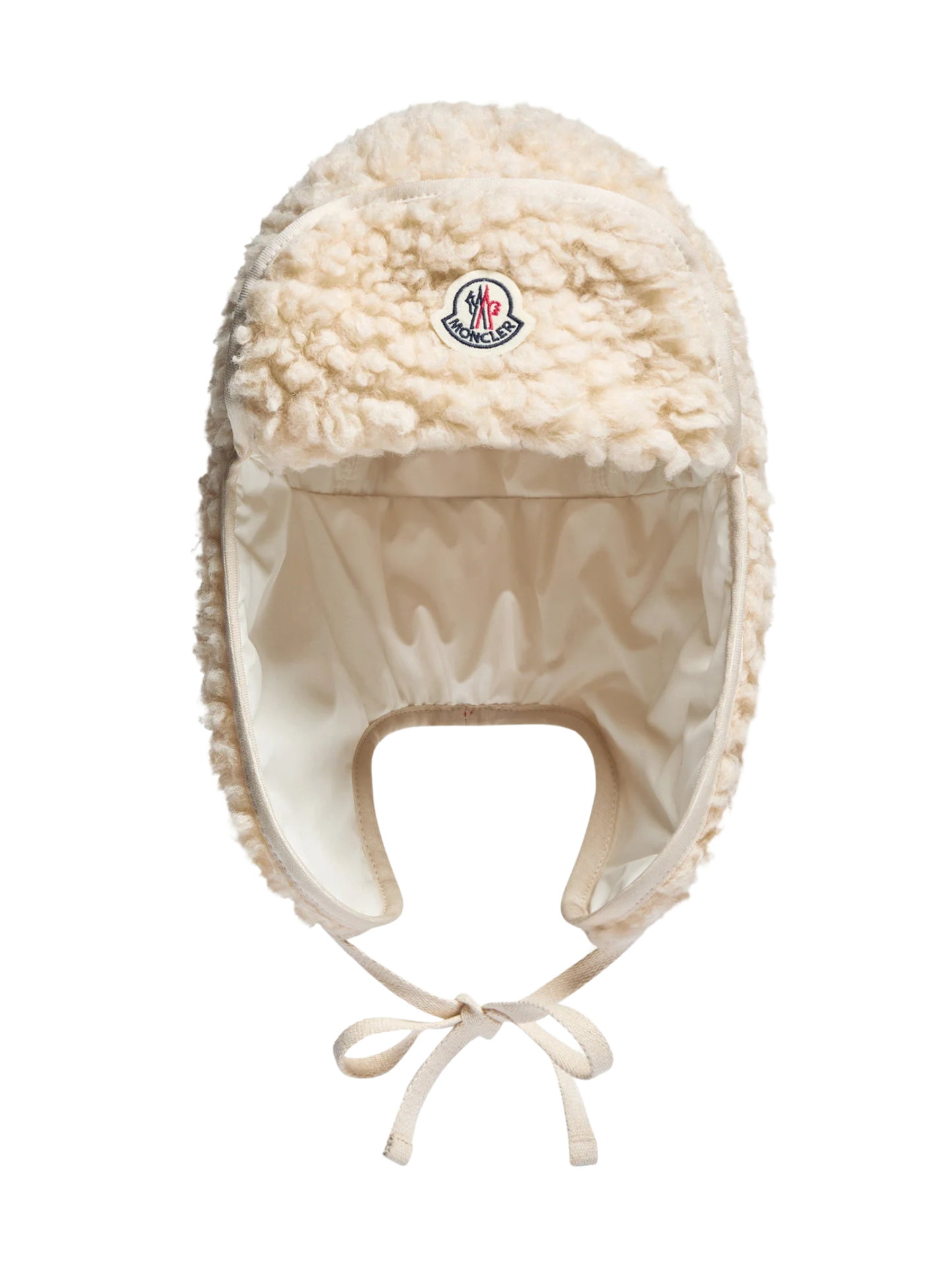 MONCLER WOMEN Teddy Hat With Ear Flaps White - MAISONDEFASHION.COM