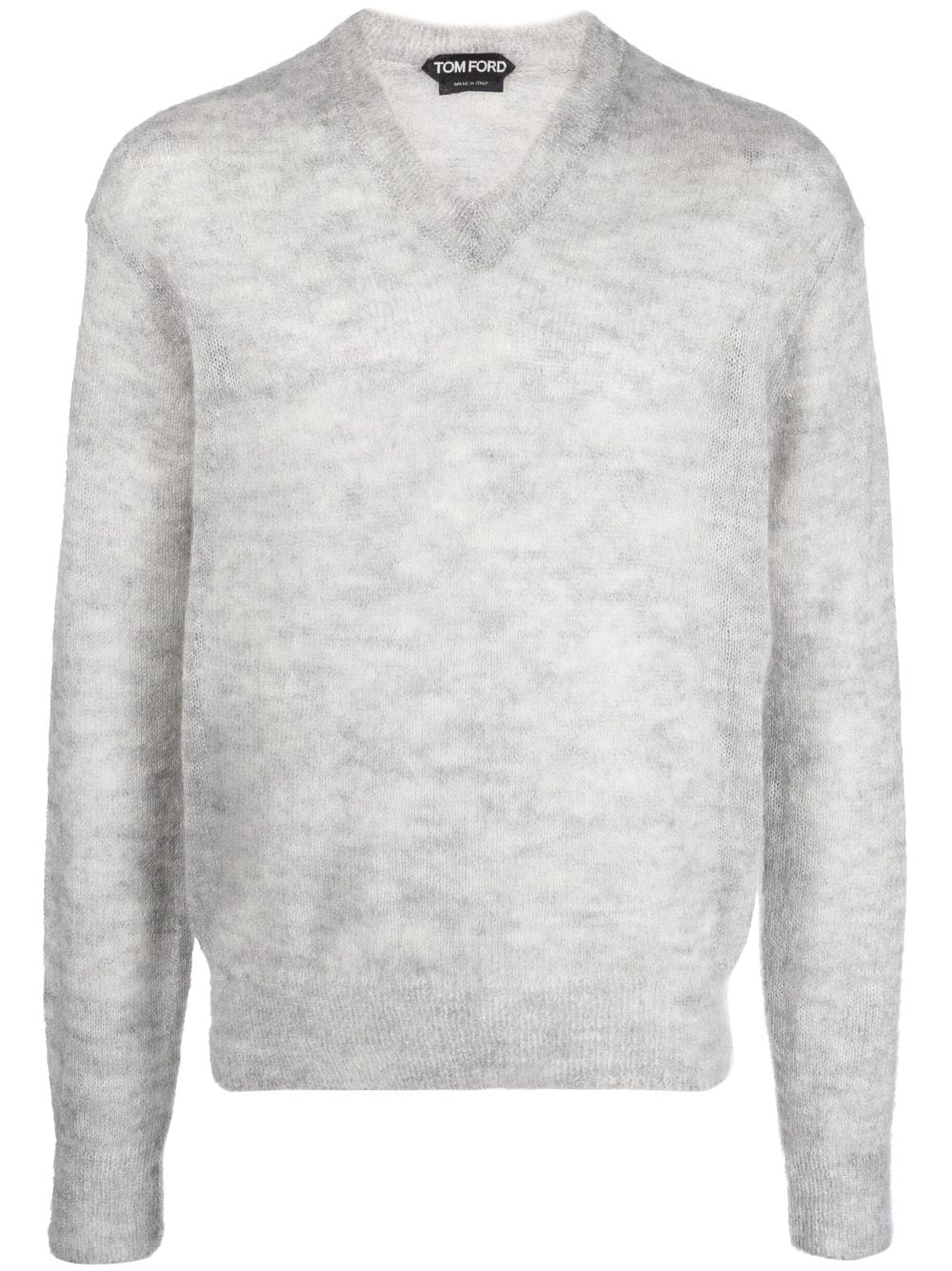 TOM FORD Knit Sweater Melange Grey - MAISONDEFASHION.COM