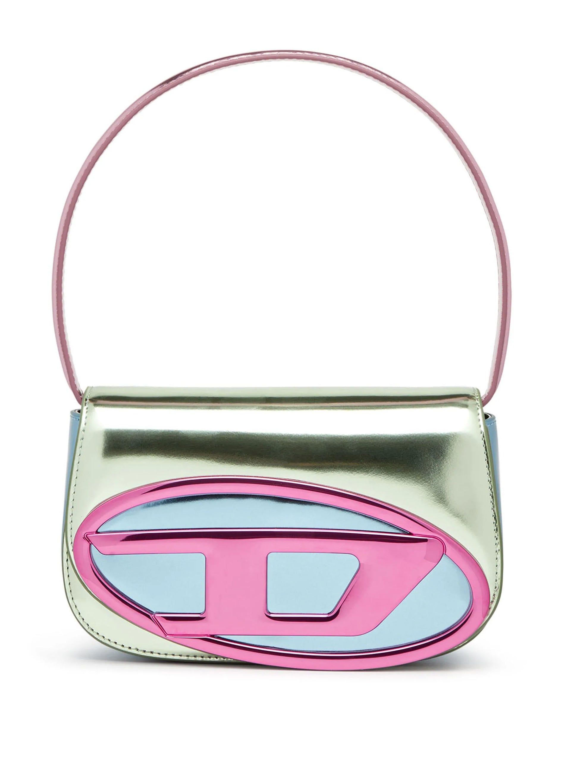 DIESEL WOMEN 1DR Mirrored Finish Shoulder Bag Multi