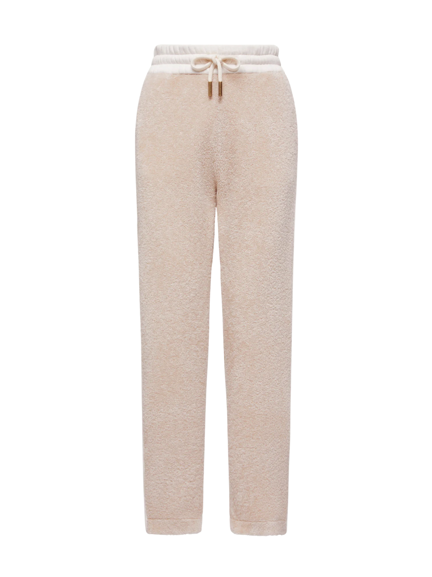 MONCLER WOMEN Teddy Sweatpants White - MAISONDEFASHION.COM
