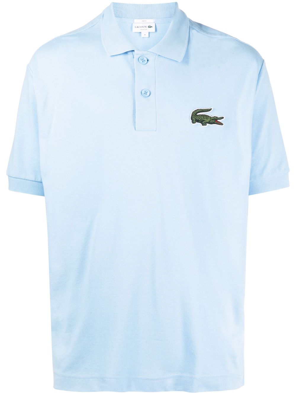 LACOSTE Loose Fit Large Logo Polo Shirt Blue - MAISONDEFASHION.COM