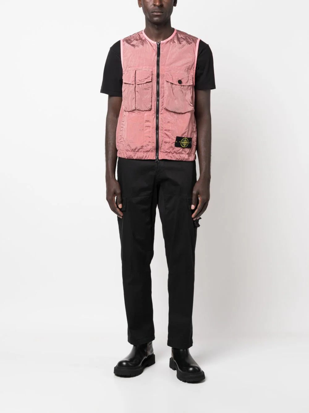 STONE ISLAND Nylon Metal Gilet Pink - MAISONDEFASHION.COM