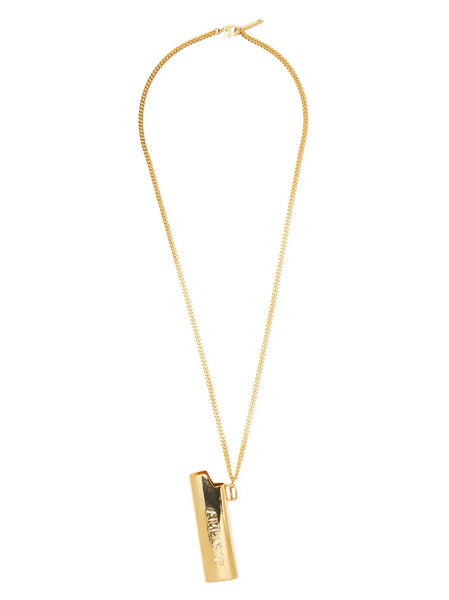 AMBUSH Logo Lighter Case Necklace Gold – MAISONDEFASHION.COM