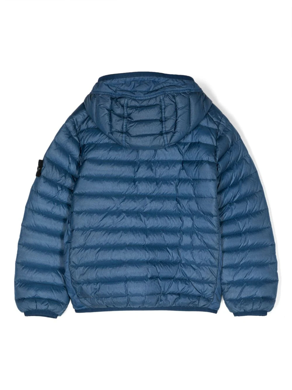 STONE ISLAND KIDS Logo Hooded Padded Jacket Blue - MAISONDEFASHION.COM