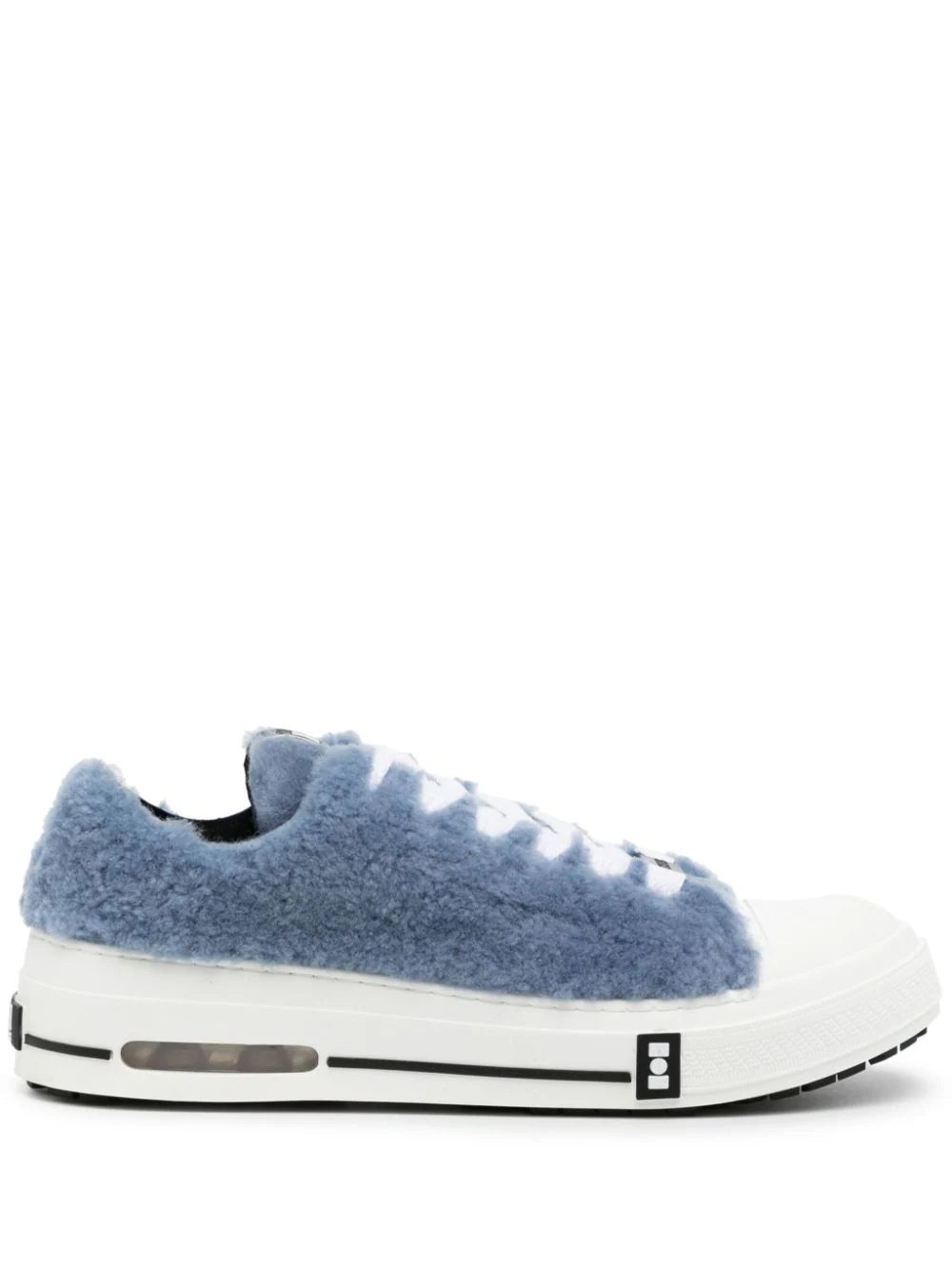 NAHMIAS Sherpa Five-O Logo-Patch sneakers Dusty Blue - MAISONDEFASHION.COM