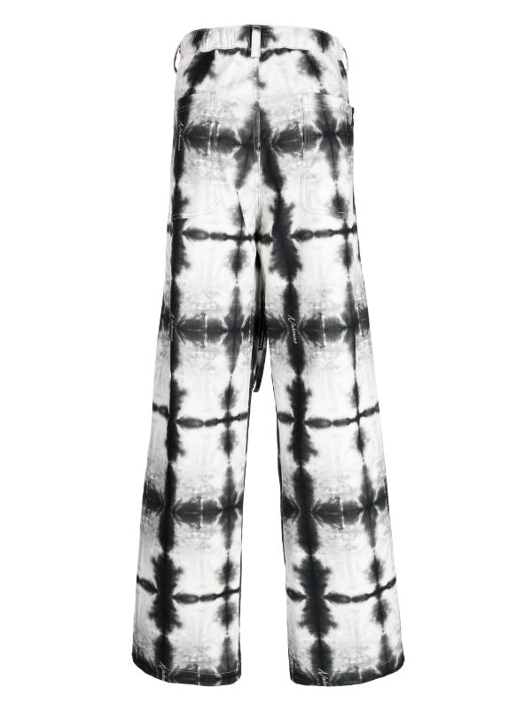 NAHMIAS Baggy Trousers Black/Tye Dye New Season Black White - MAISONDEFASHION.COM
