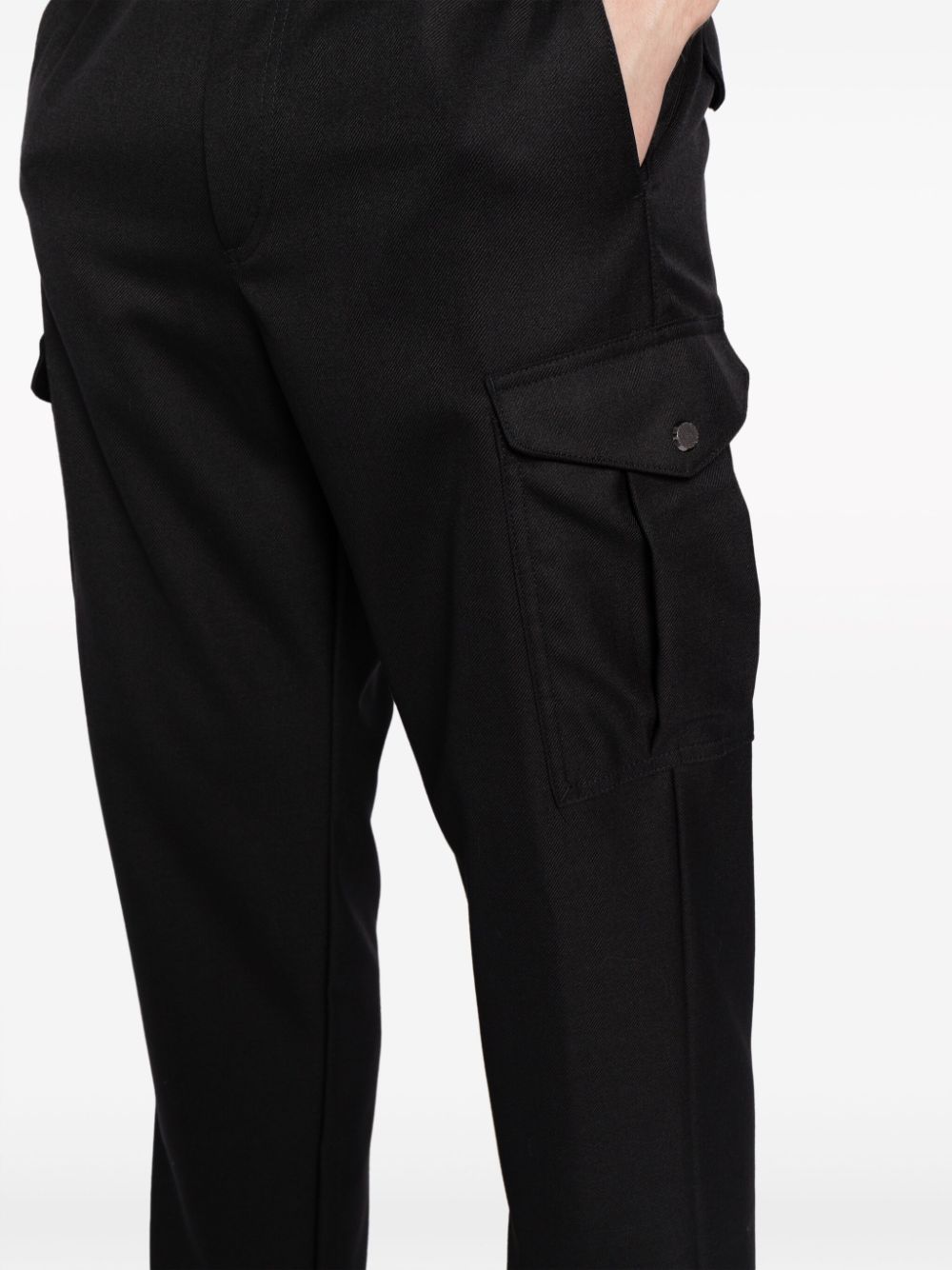 BOSS MEN Kargon Regular Fit Mid-Rise Tapered-Leg Casual Trousers Black - MAISONDEFASHION.COM