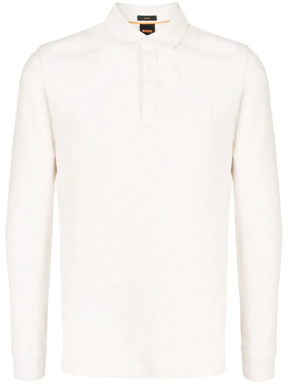 BOSS MEN Logo-Appliqué Cotton Polo Shirt Light Beige - MAISONDEFASHION.COM