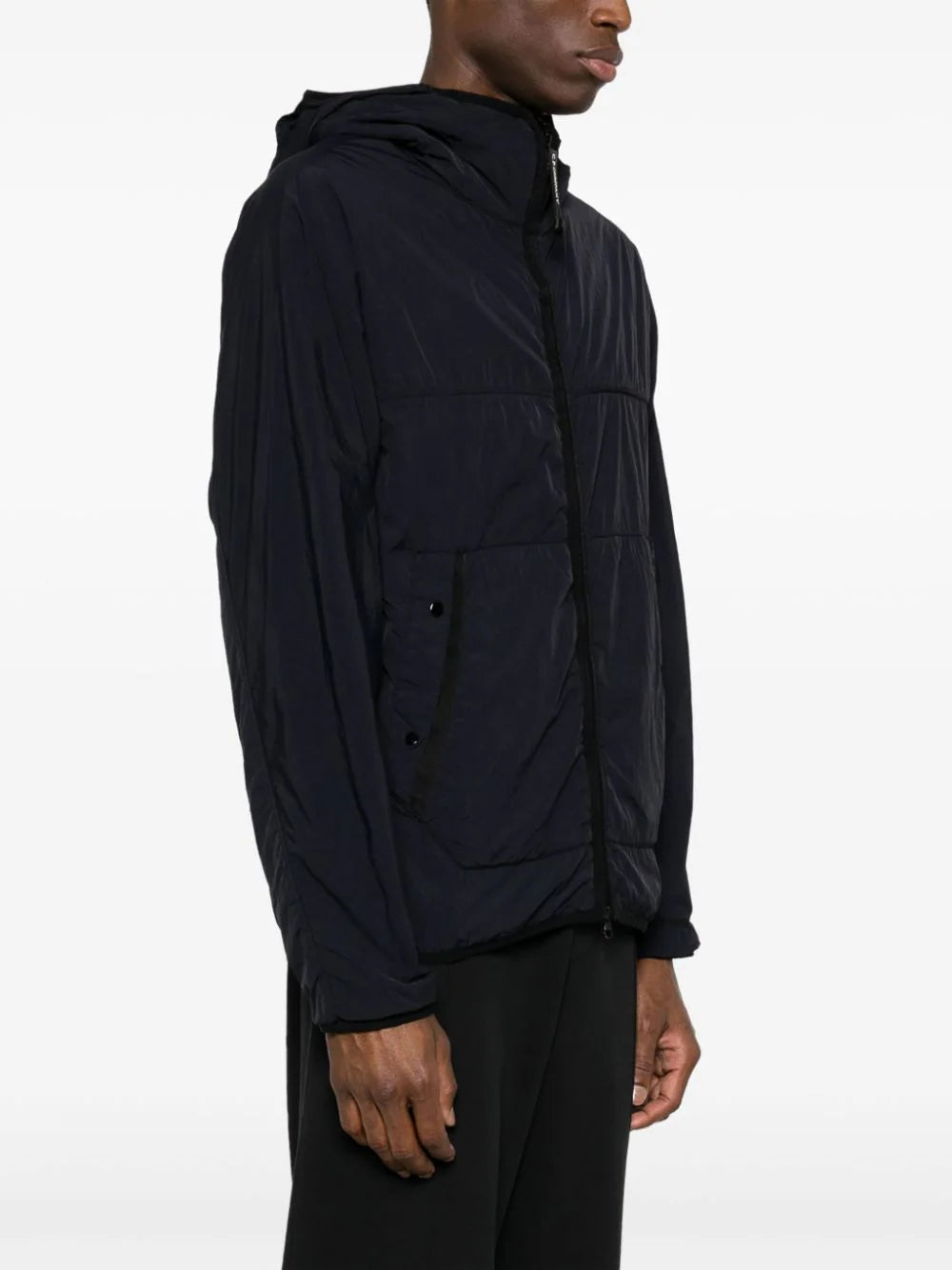 eco-chrome r goggle down jacket C.P. COMPANY Eco-Chrome R Padded Goggles-Detail Hooded jacket Navy Blu – MAISONDEFASHION.COM