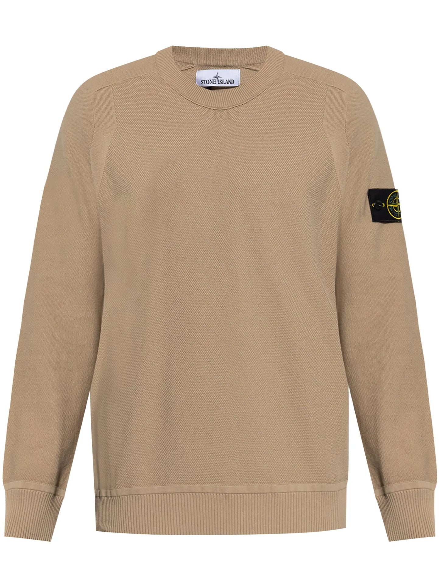 スウェット・トレーナー STONE Logo Patch Crewneck Sweatshirt Biscuit STONE ISLAND Logo Patch Crewneck Sweatshirt Biscuit