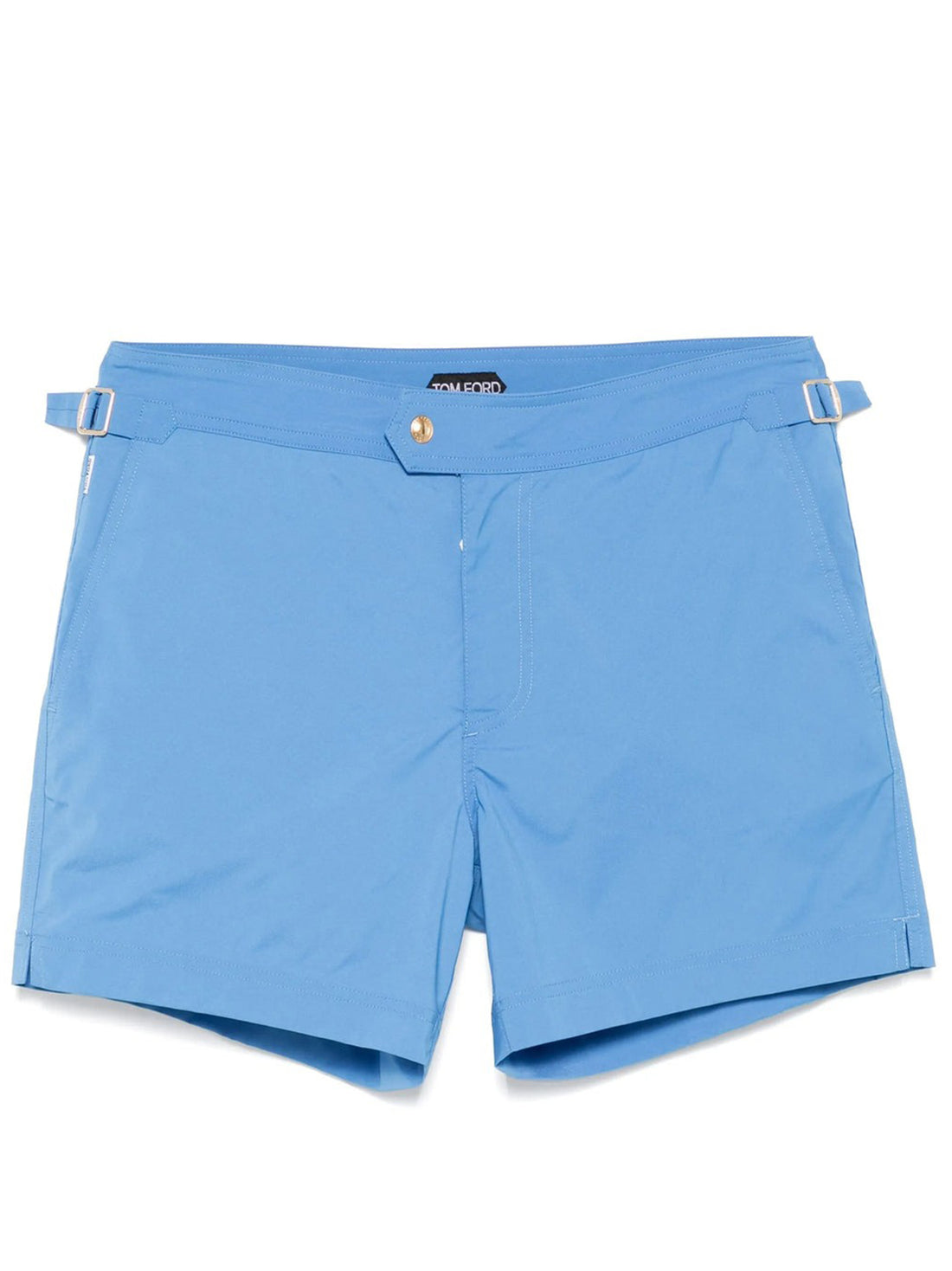 TOM FORD Logo-patch Swim Shorts Royal Blue - MAISONDEFASHION.COM
