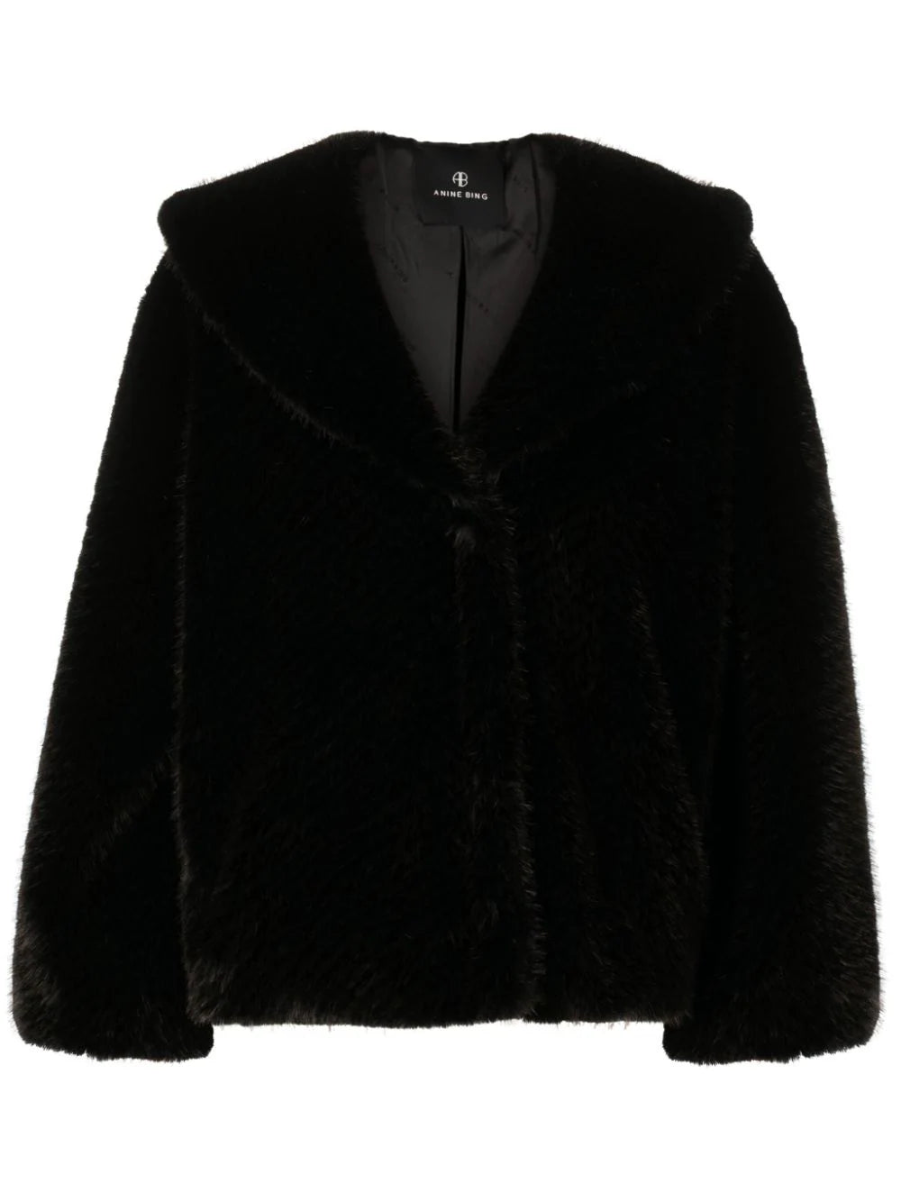 ANINE BING WOMEN Hilary Faux-fur Jacket Black - MAISONDEFASHION.COM