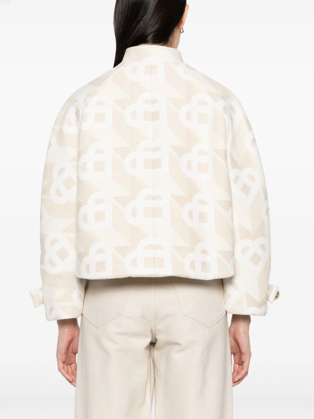 ダウンジャケット・コート CASABLANCA WOMEN Short Suit Cropped Jacket Heart Monogramme CASABLANCA WOMEN Short Suit Cropped Jacket Heart Monogramme