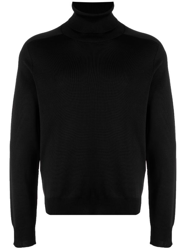 TOM FORD MEN Knitted Turtle Neck Sweater Black - MAISONDEFASHION.COM