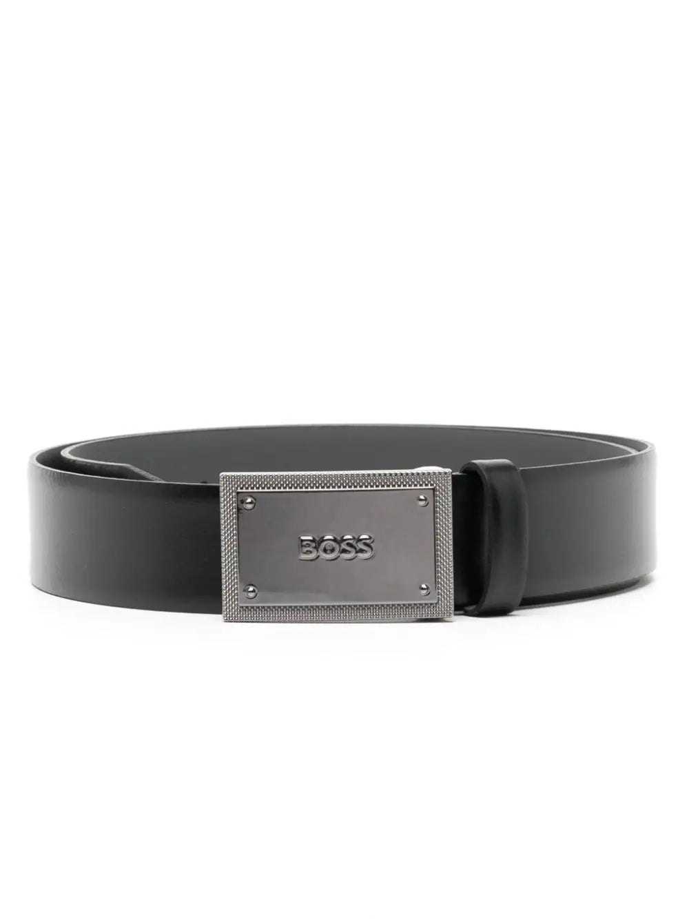 BOSS MEN Logo-Embossed Reversible Icon-G Leather Belt - MAISONDEFASHION.COM