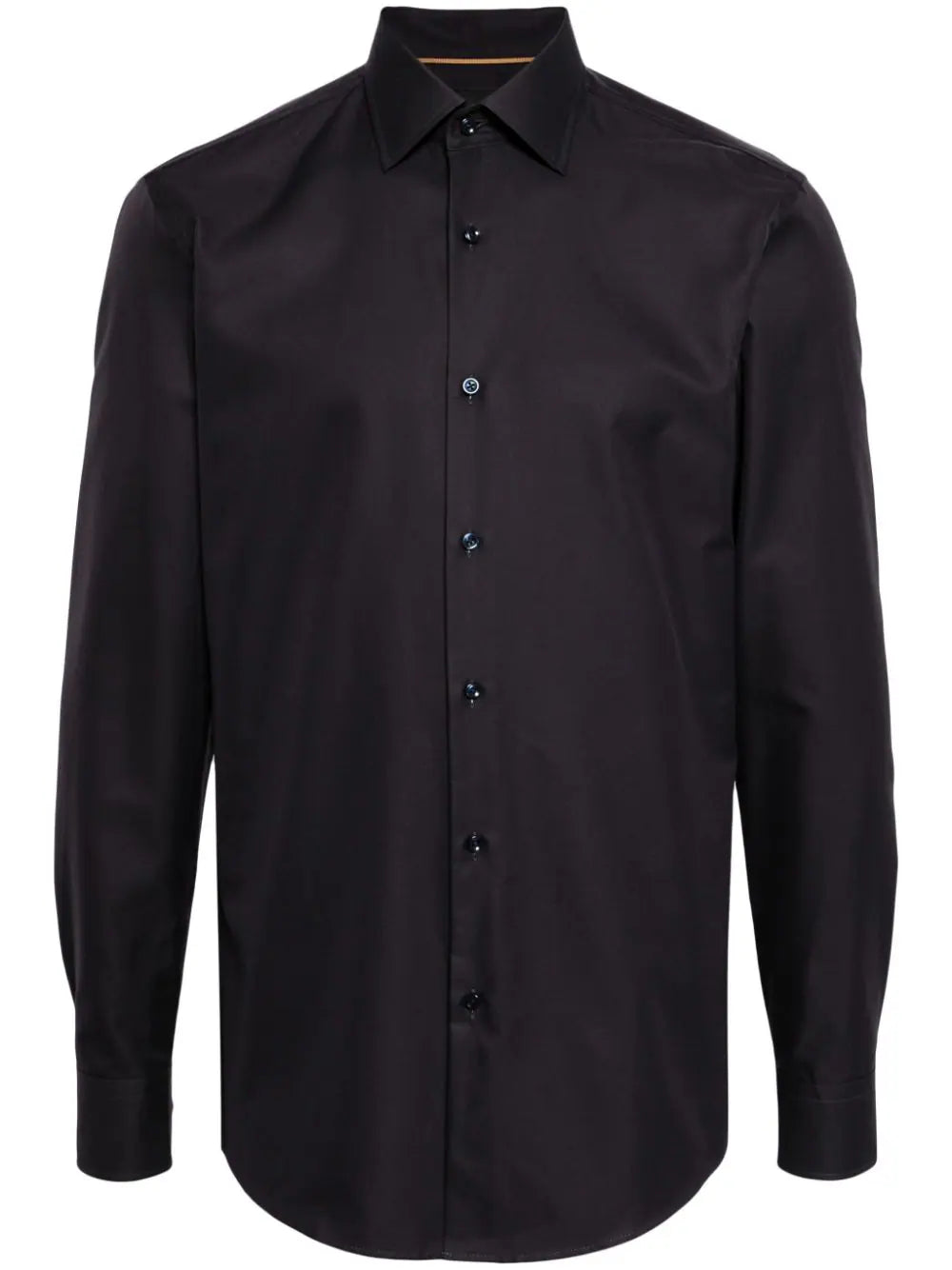 BOSS H-Hank Slim-Fit Long-Sleeved Cotton Shirt Navy - MAISONDEFASHION.COM