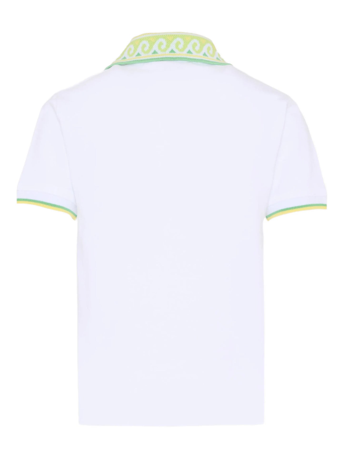 CASABLANCA KIDS Boys Laurel Collar Polo White - MAISONDEFASHION.COM