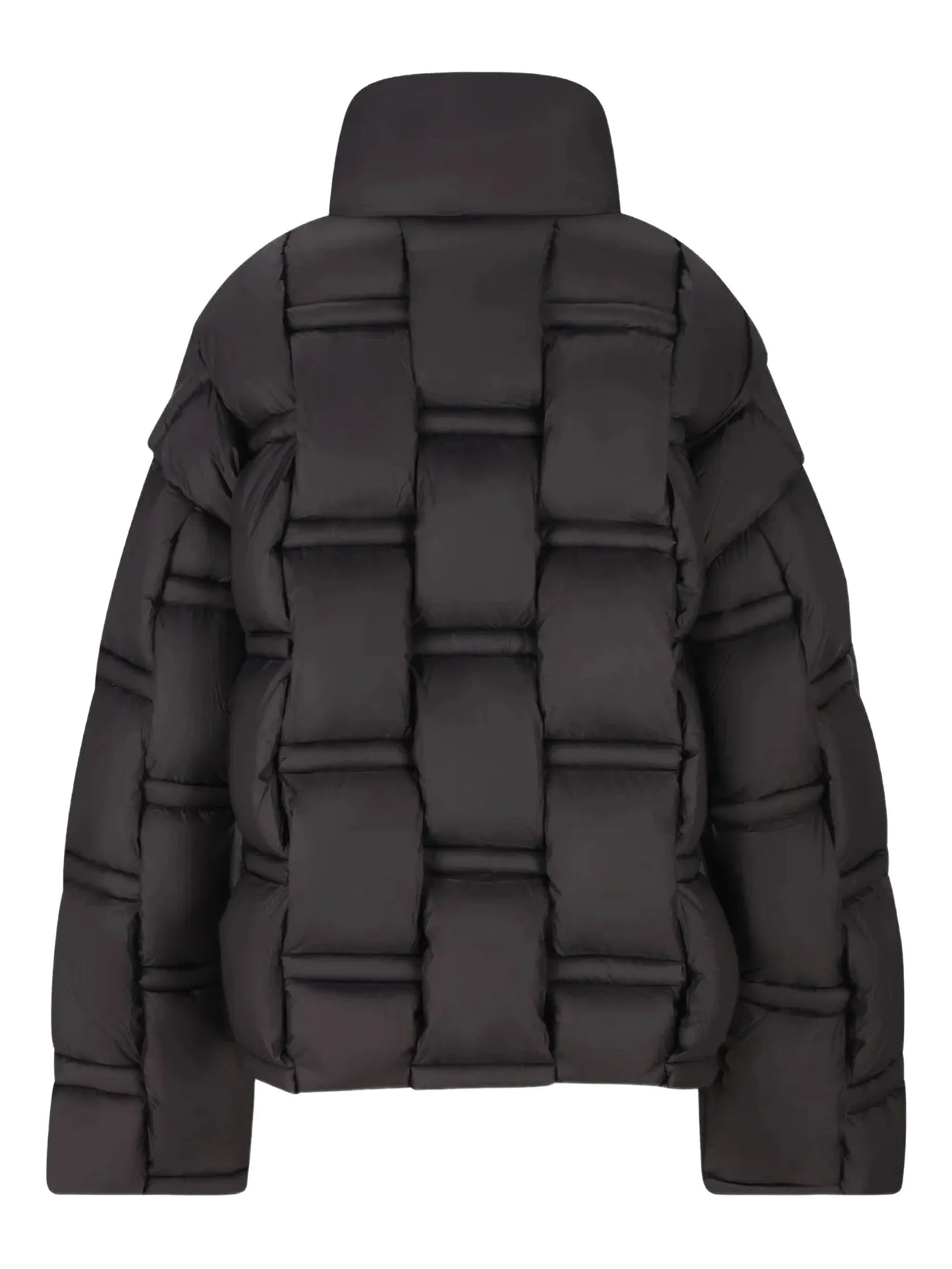 RAXXY WOMEN Geometric Padded Jacket Black - MAISONDEFASHION.COM