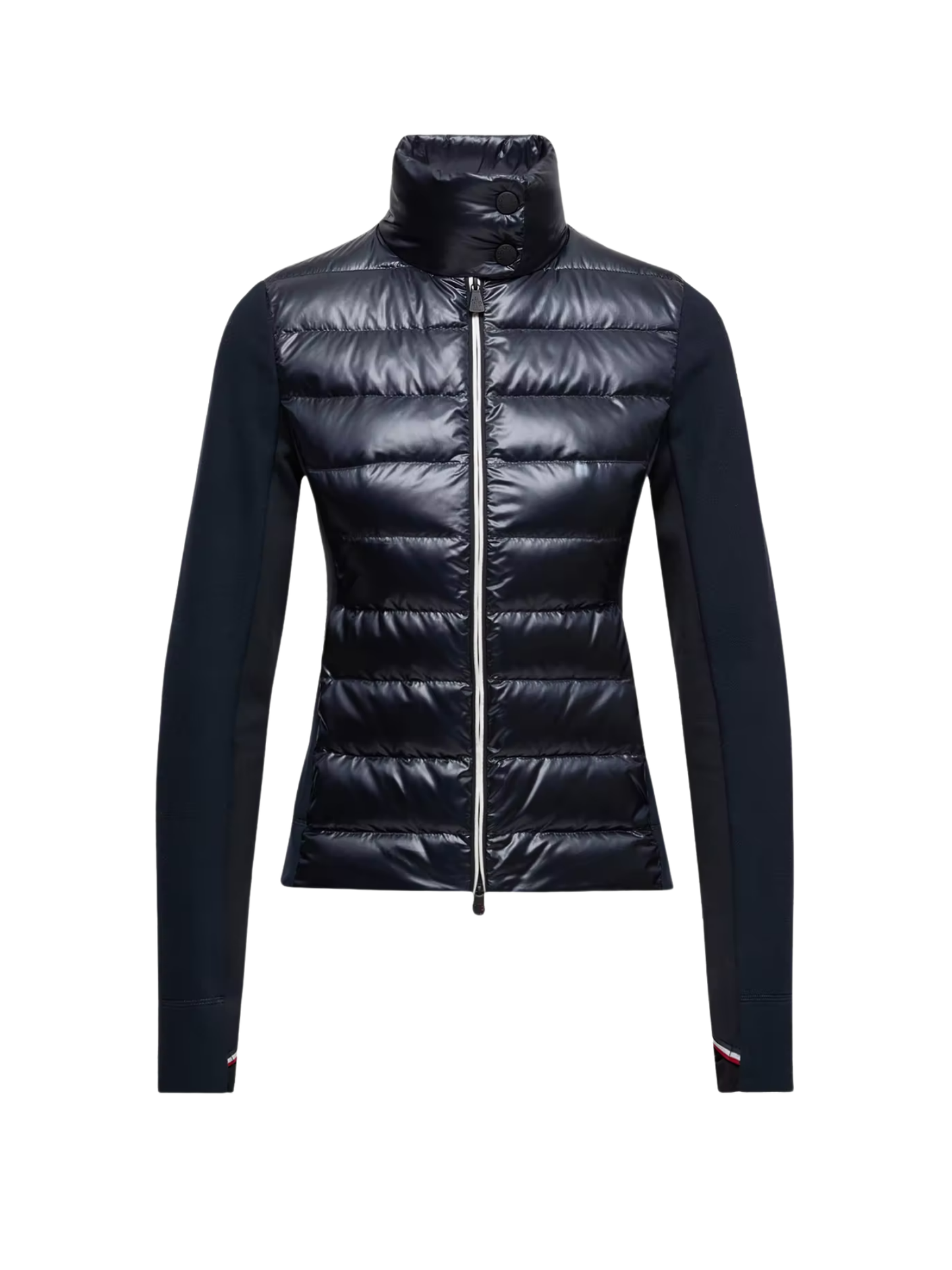 MONCLER GRENOBLE WOMEN Padded Zip-Up Sweatshirt Navy Blue - MAISONDEFASHION.COM