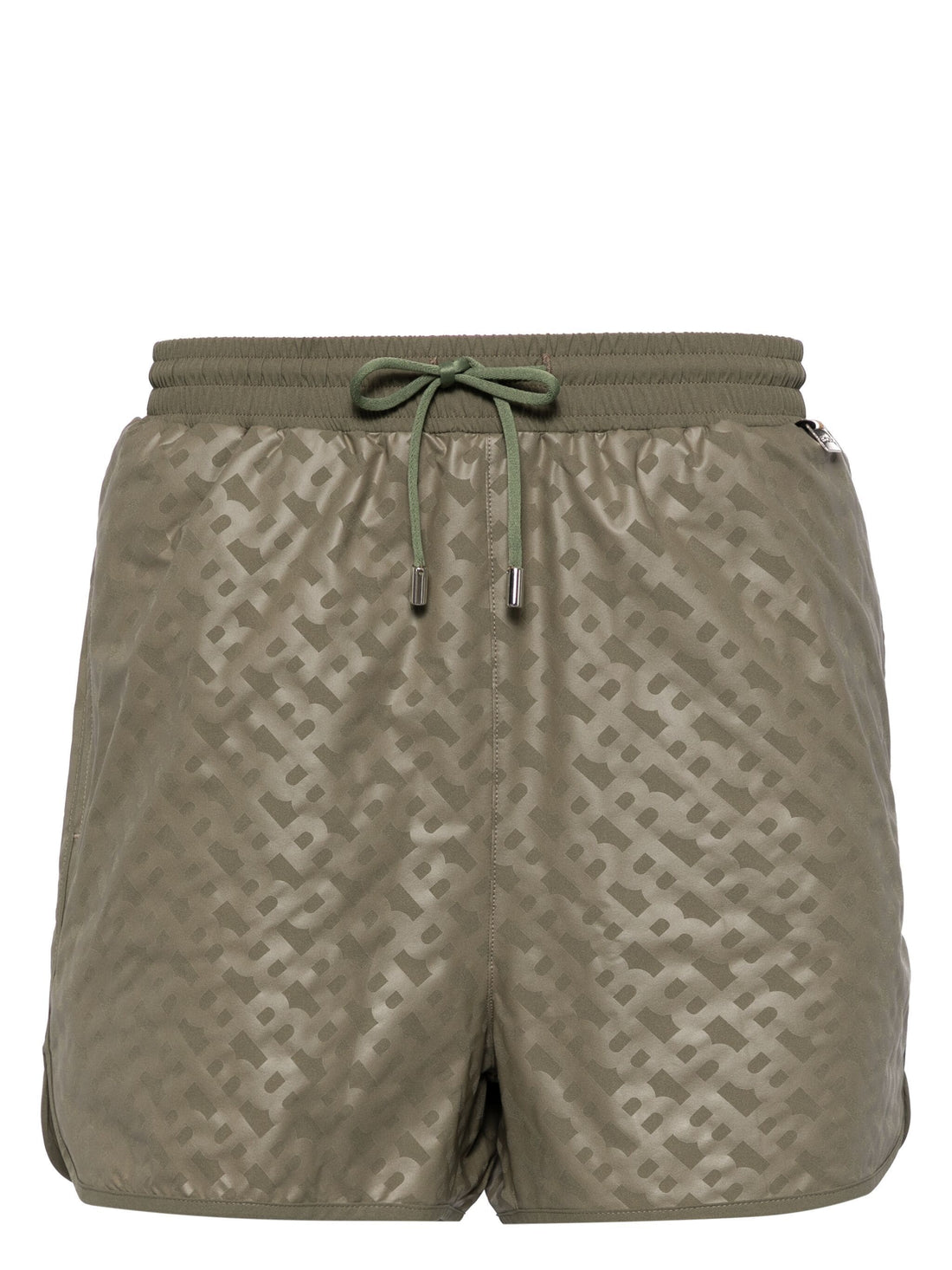 BOSS MEN Logo-print Swim Shorts Beige Khaki - MAISONDEFASHION.COM